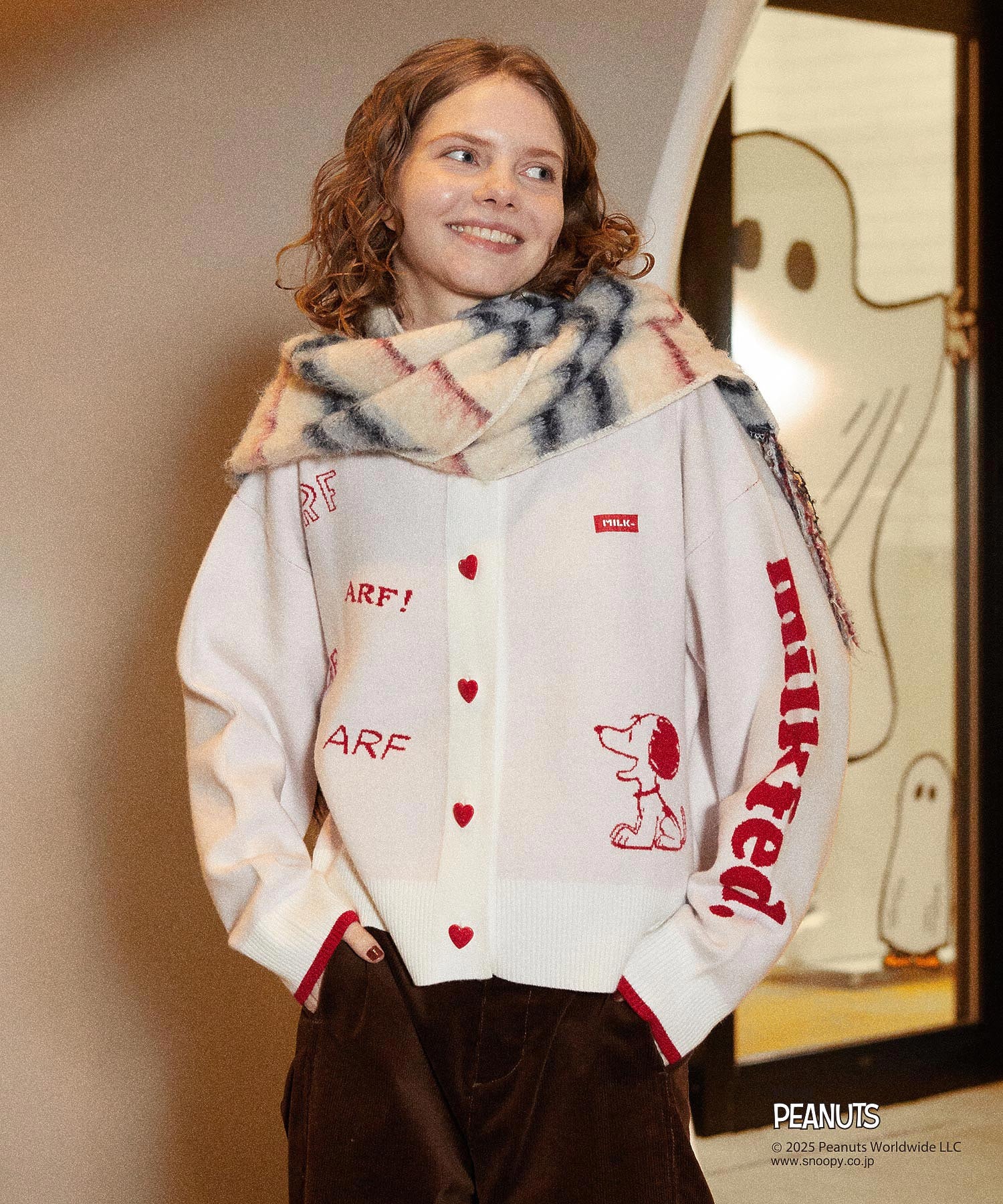 MILKFED. × PEANUTS KNIT CARDIGAN - Image 18