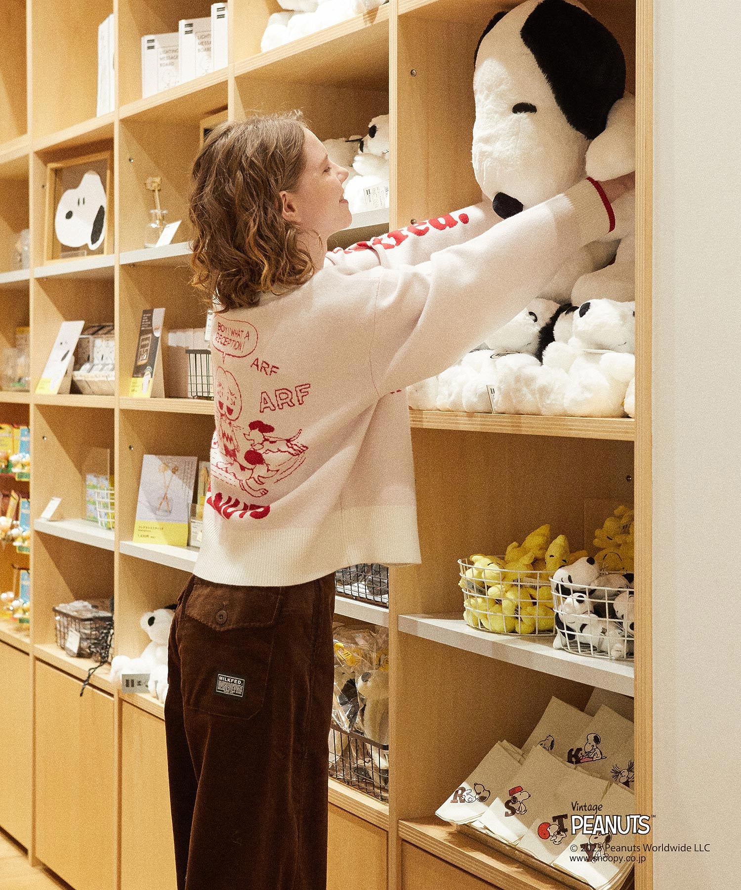 MILKFED. × PEANUTS KNIT CARDIGAN - Image 26