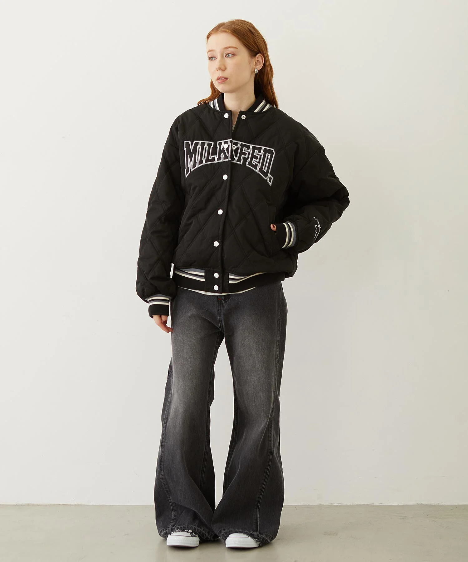 SATIN LOGO PATCH QUILTED JACKET - Image 31