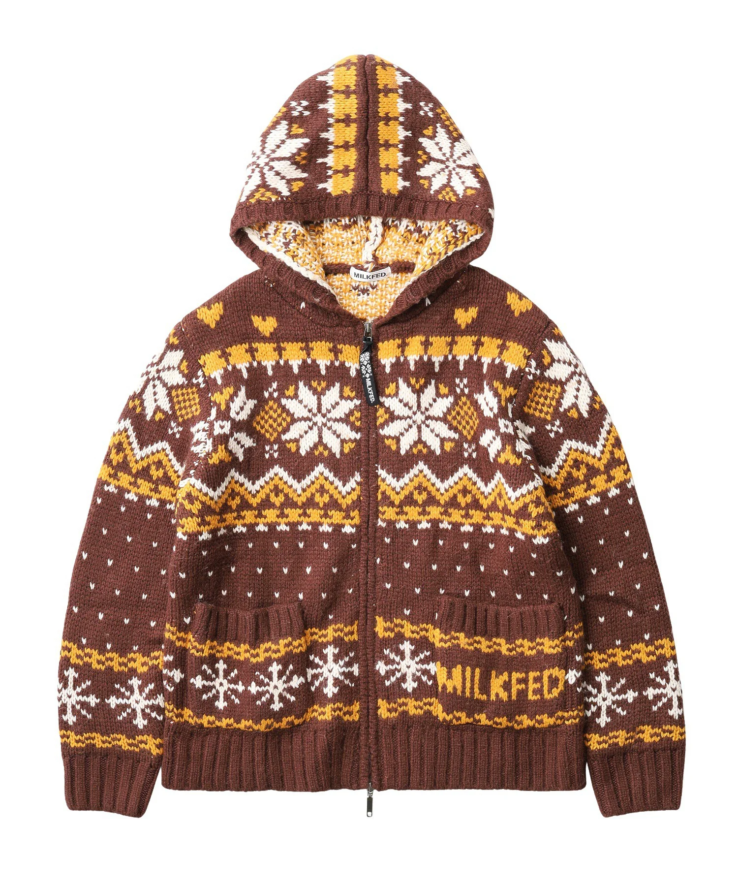 SNOW PATTERN COWICHAN KNIT JACKET - Image 2