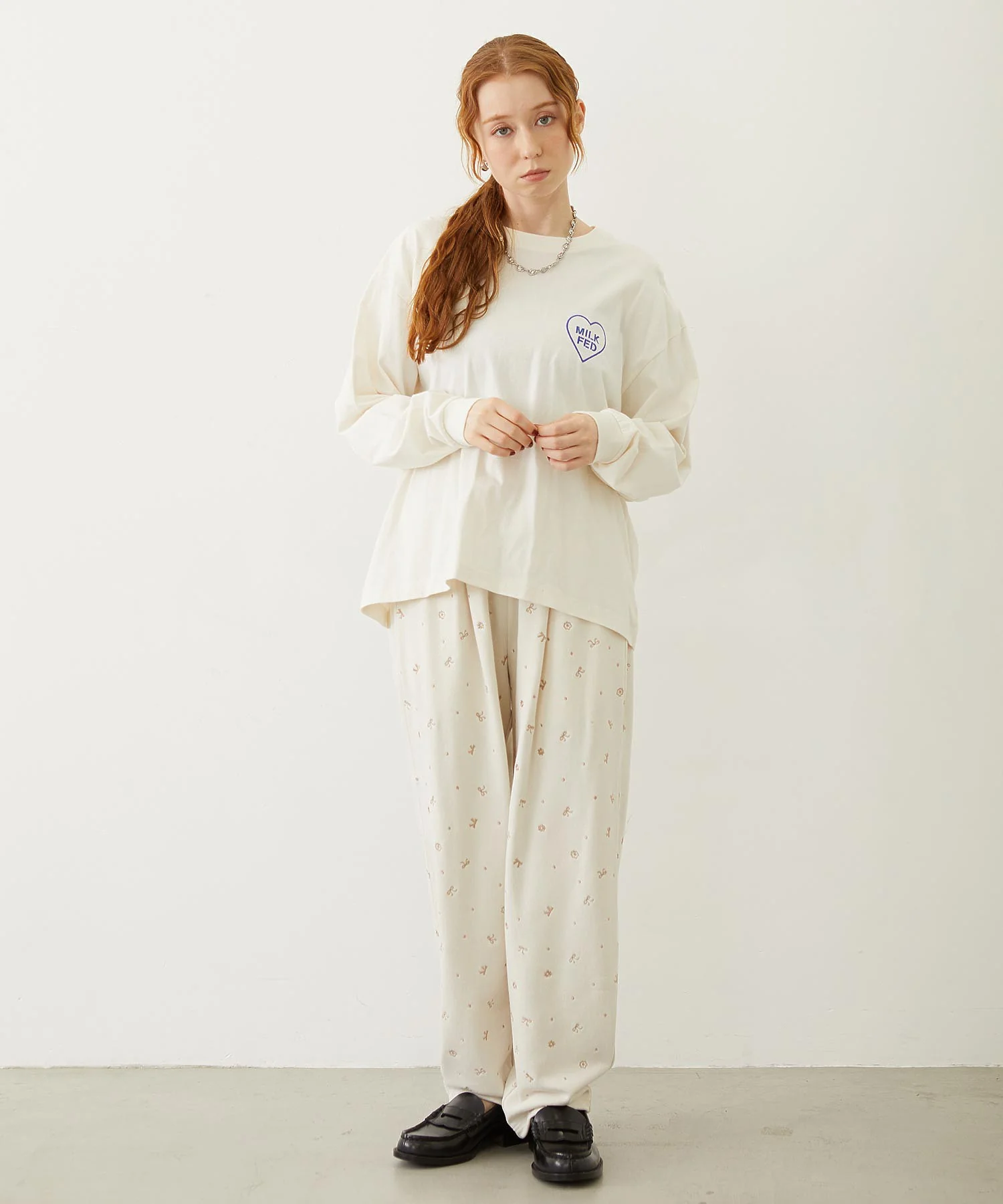 EMBROIDERY TUCK SWEAT PANTS - Image 32