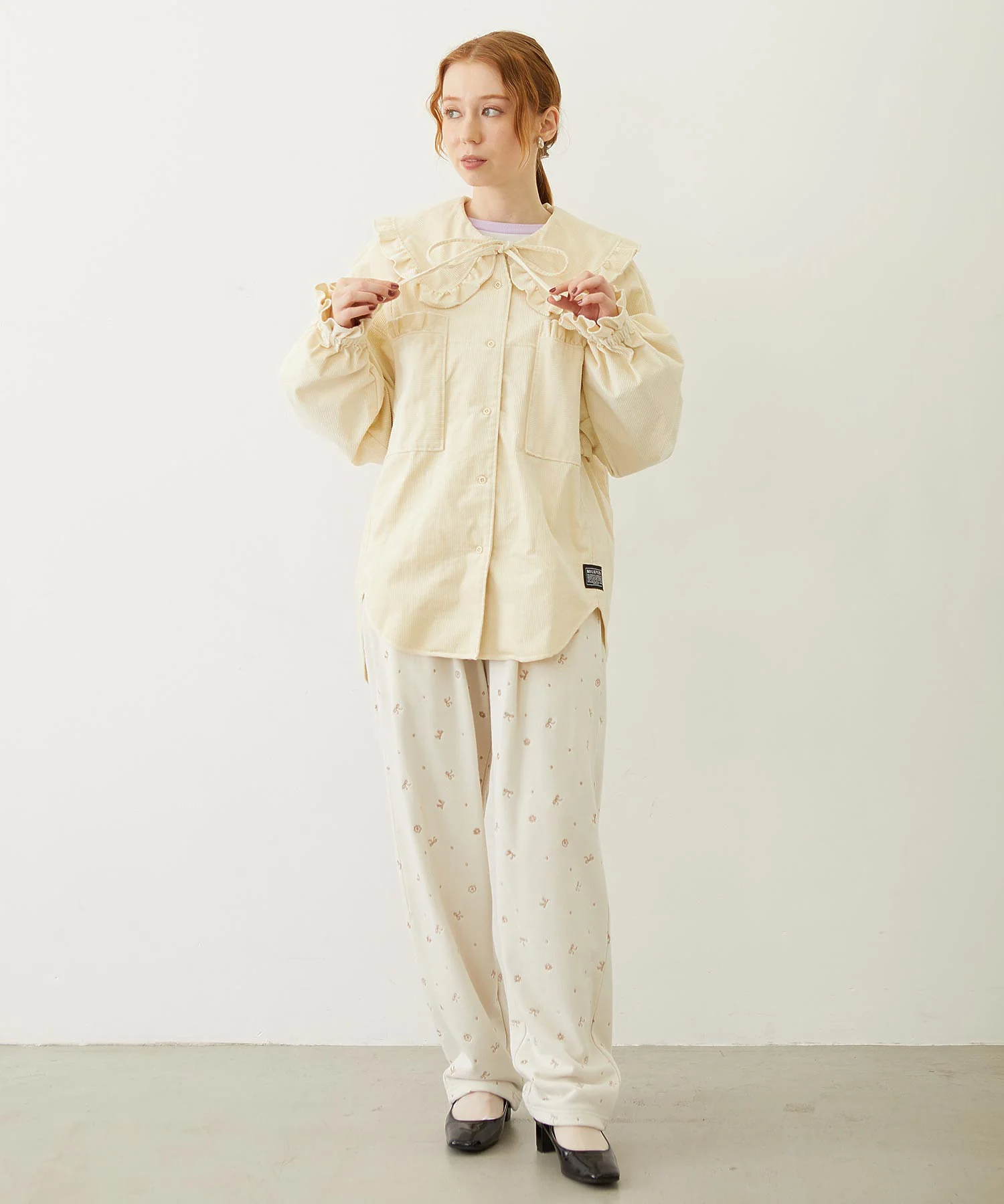 EMBROIDERY TUCK SWEAT PANTS - Image 38