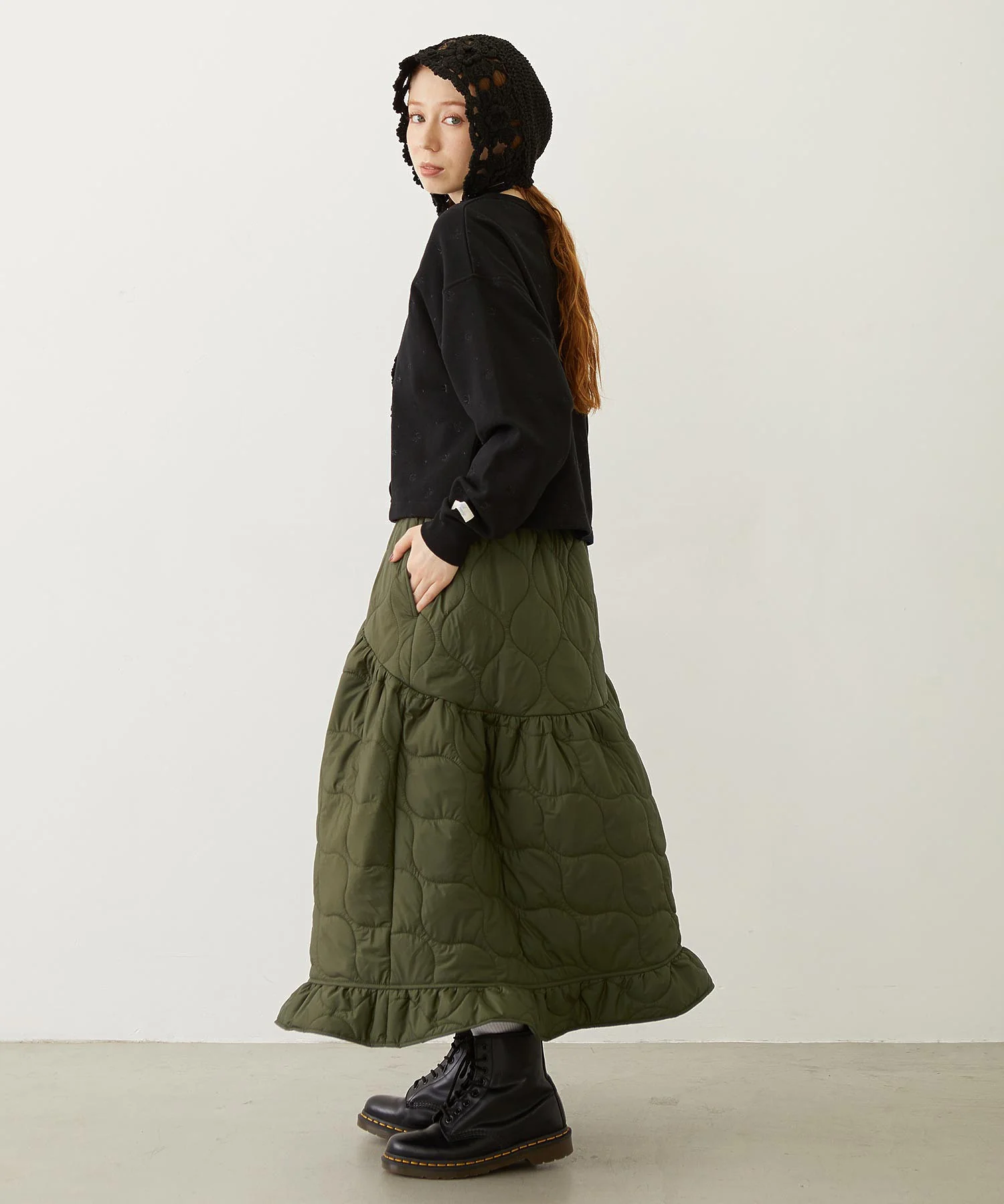 QUILTED FLARED SKIRT - Image 15