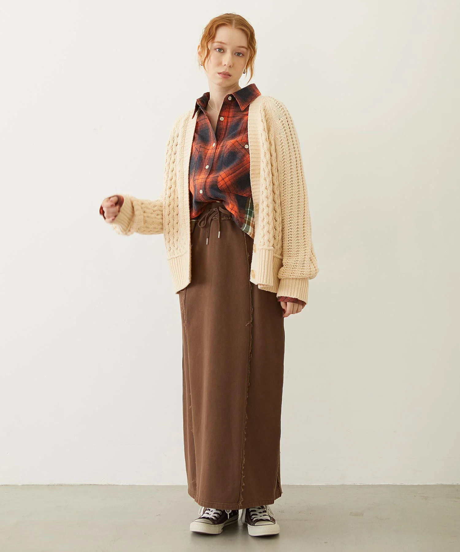 FADED SWEAT LONG SKIRT - Image 32