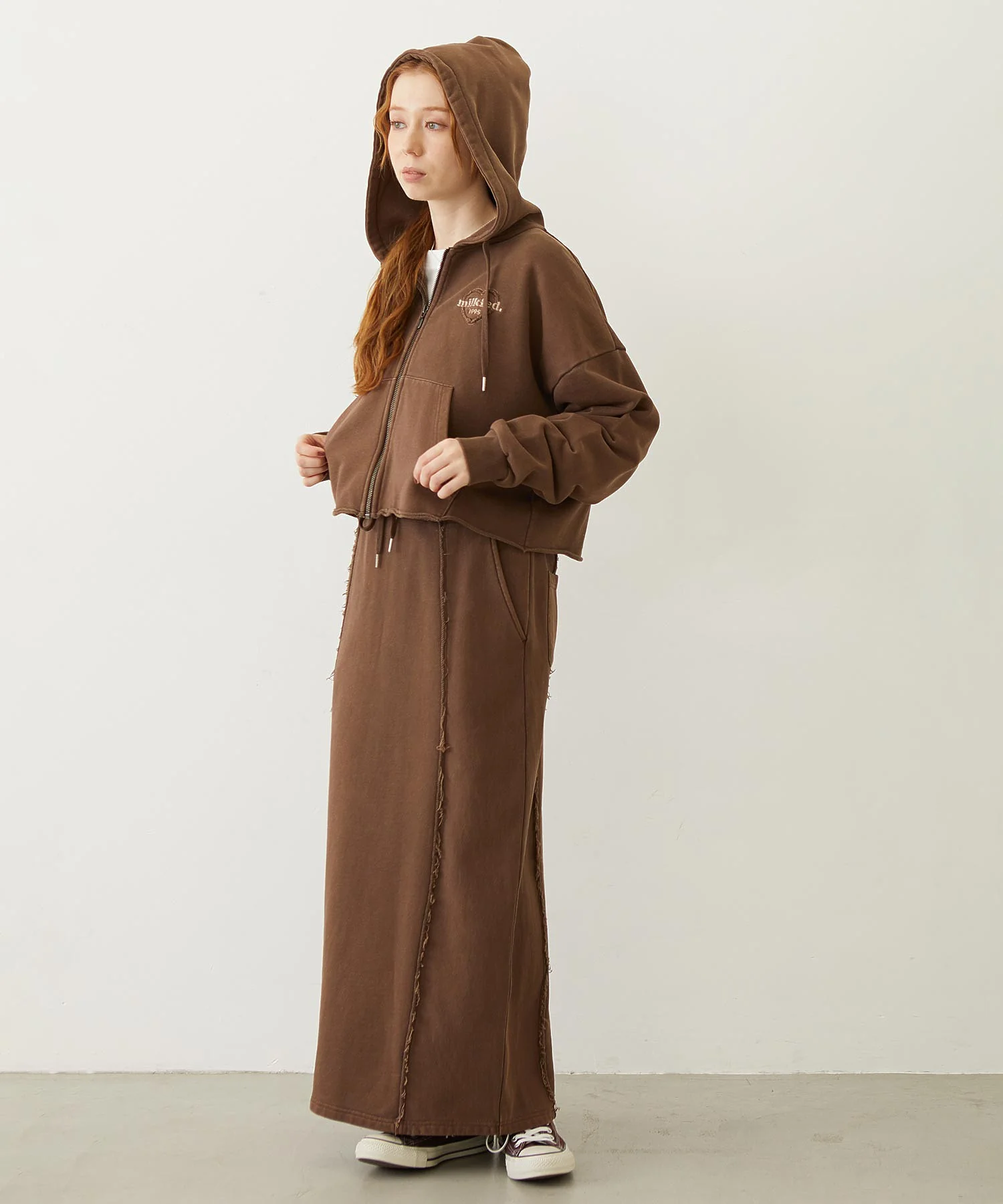 FADED SWEAT LONG SKIRT - Image 40