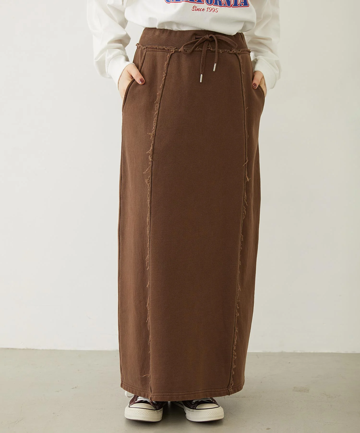 FADED SWEAT LONG SKIRT - Image 5