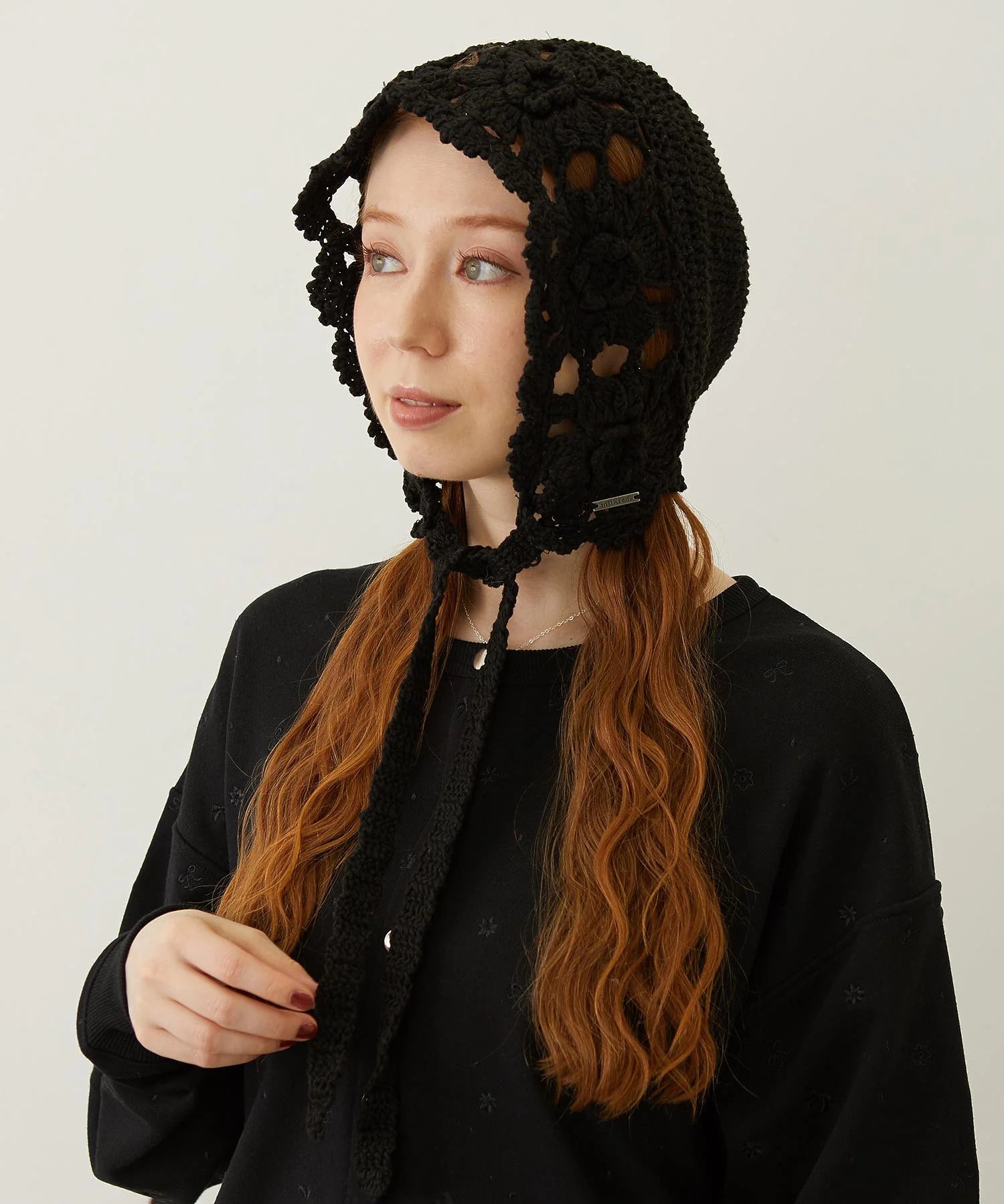 FLOWER KNIT BONNET - Image 4