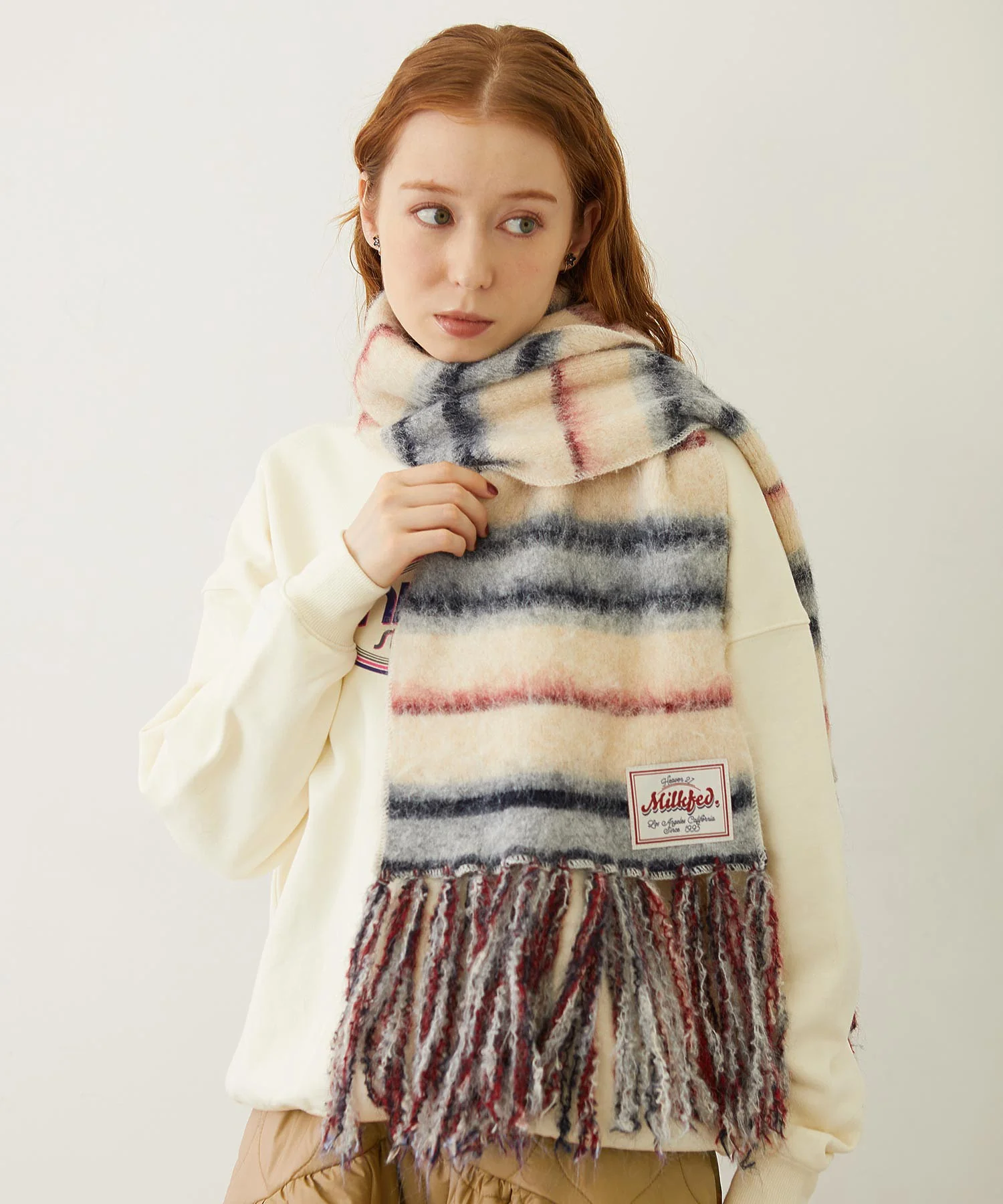 STRIPED FRINGE STOLE - Image 5