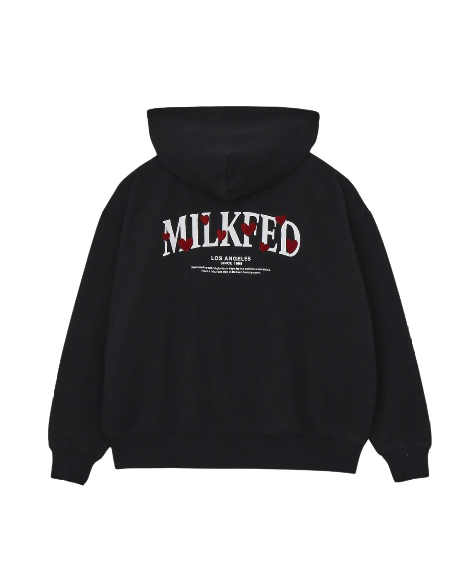 HEART EMBROIDERED LOGO ZIP UP HOODIE - Image 4