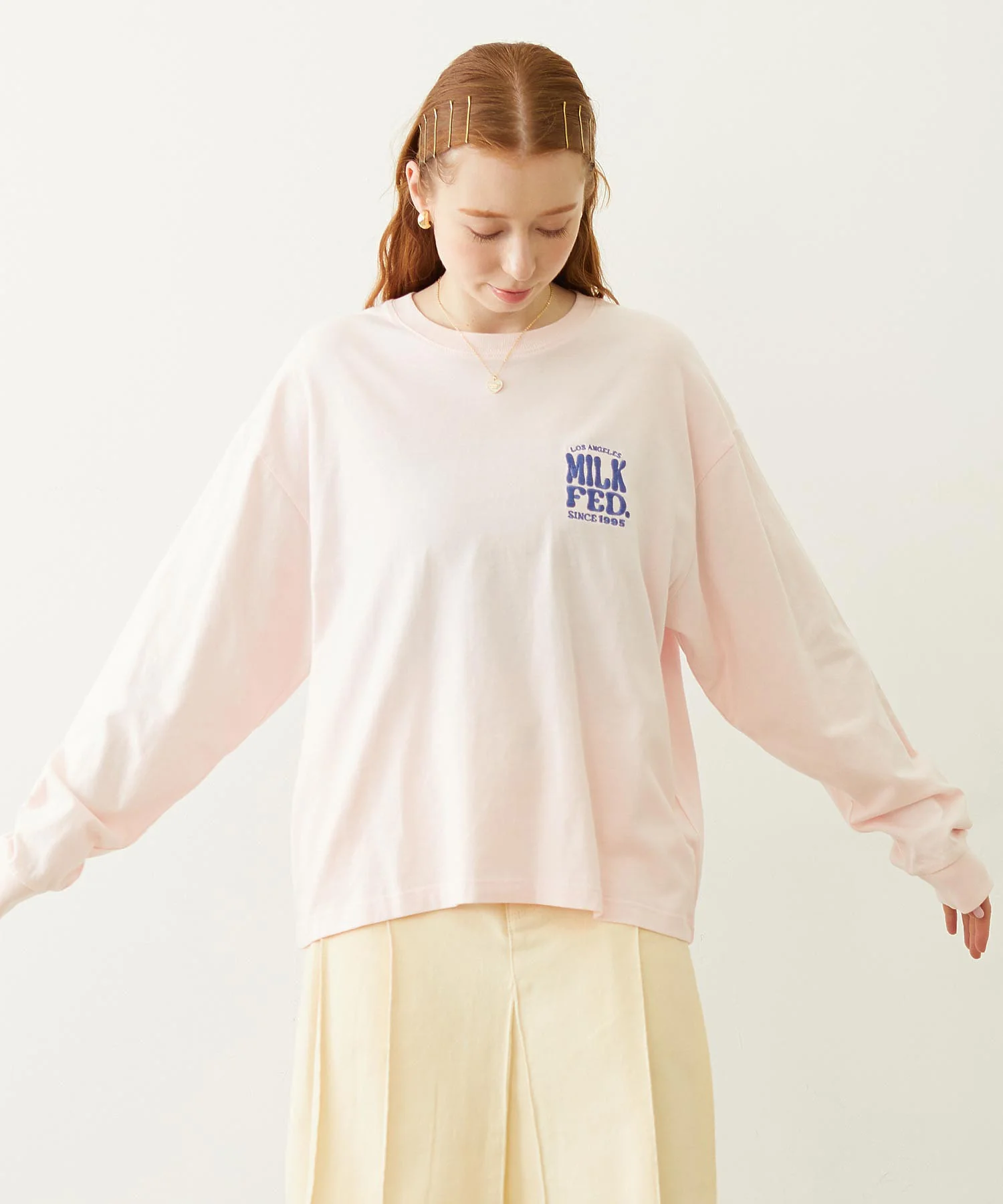 FLOWER DOT PATTERN LOGO WIDE L/S TEE - Image 23