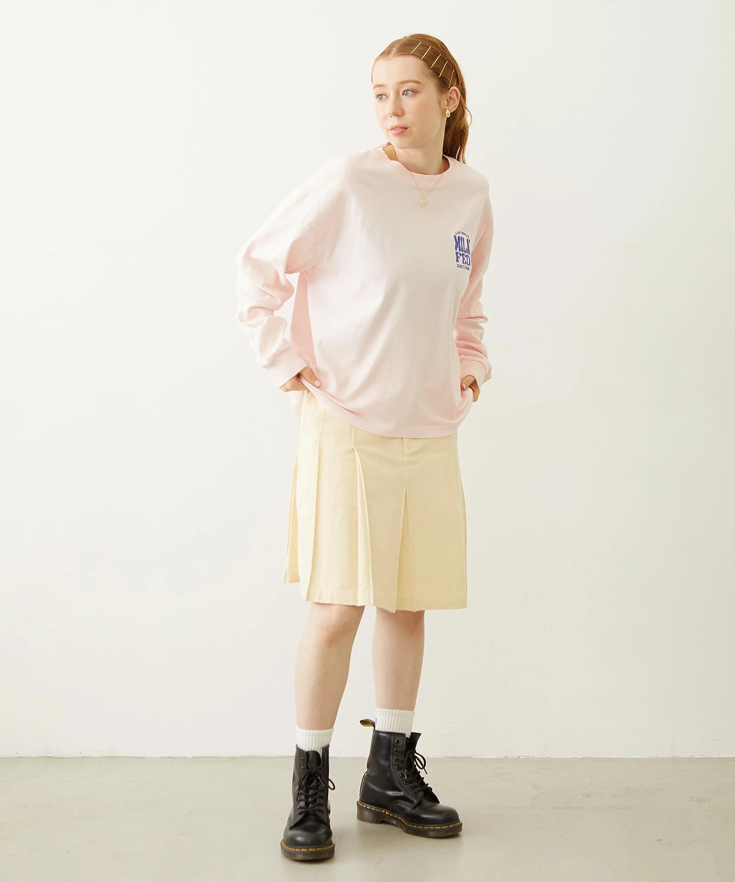 FLOWER DOT PATTERN LOGO WIDE L/S TEE - Image 30