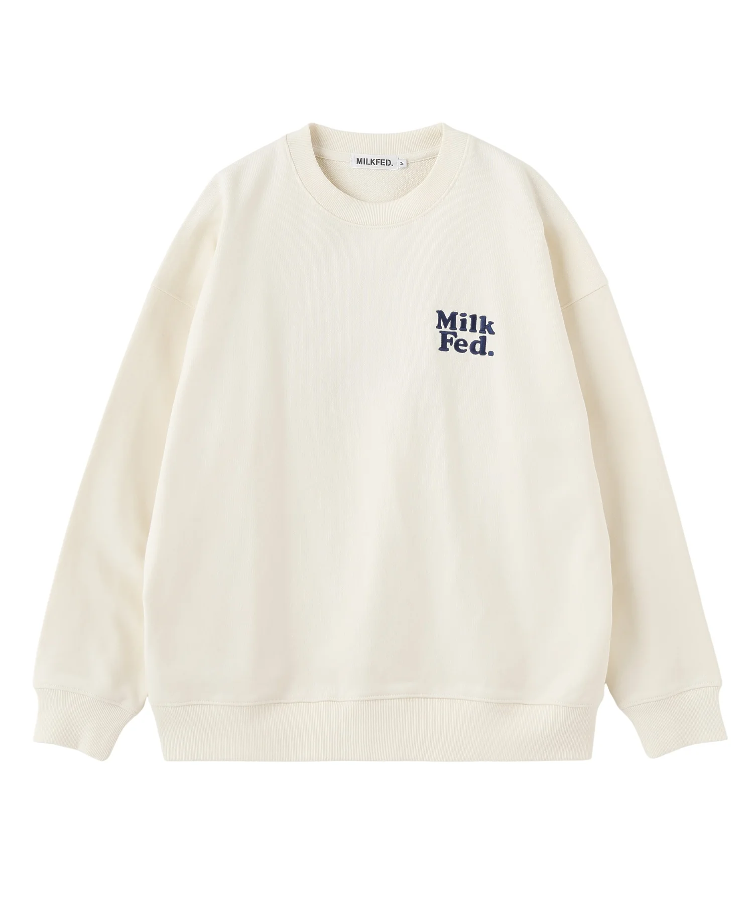 MILKFED. PLAID LOGO WIDE CREW SWEAT - Image 25