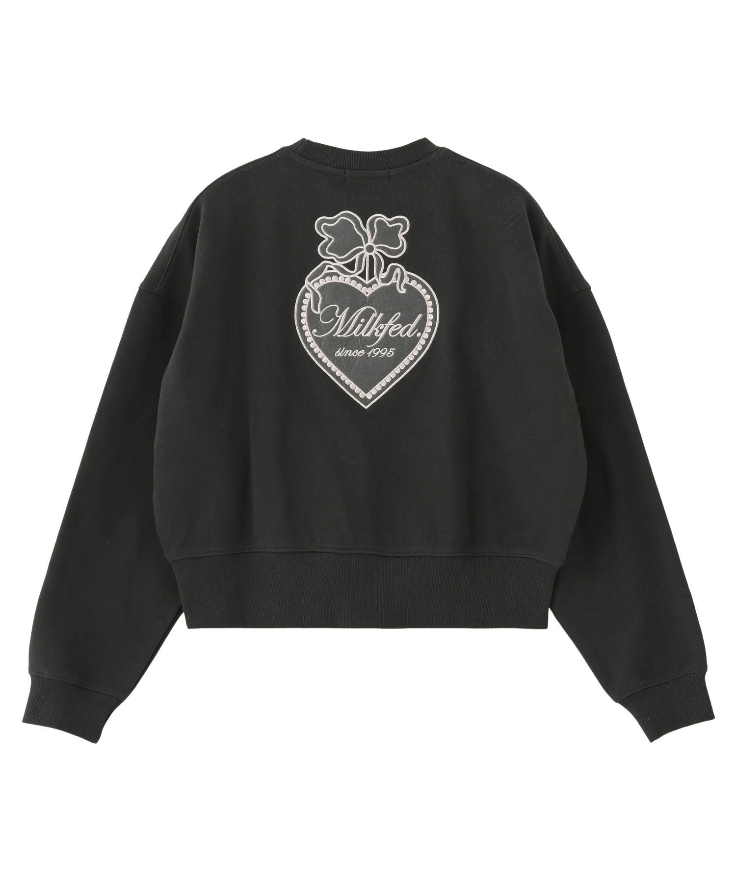 HEART RIBBON EMBLEM SHORT CREW SWEAT - Image 26