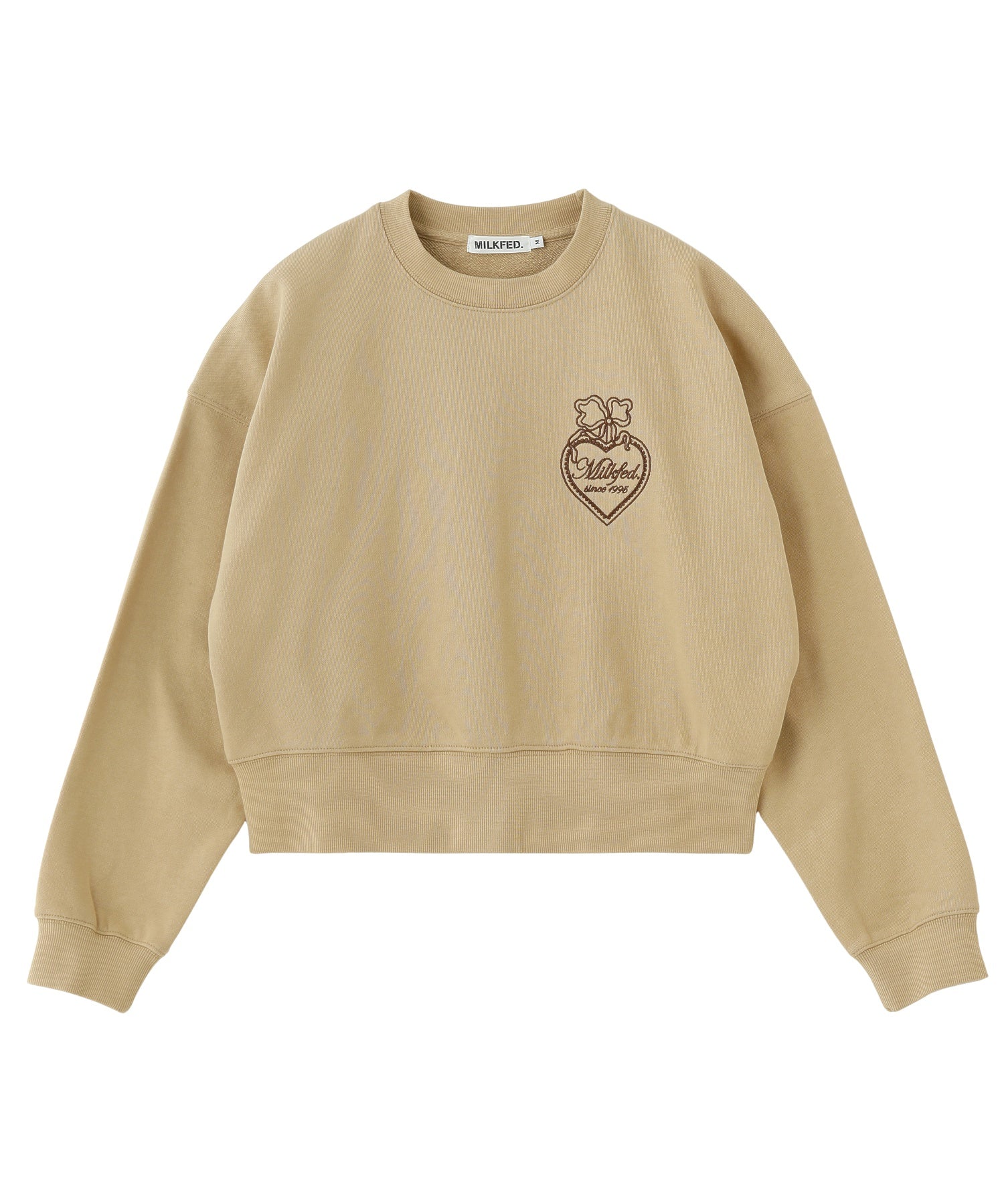 HEART RIBBON EMBLEM SHORT CREW SWEAT - Image 29