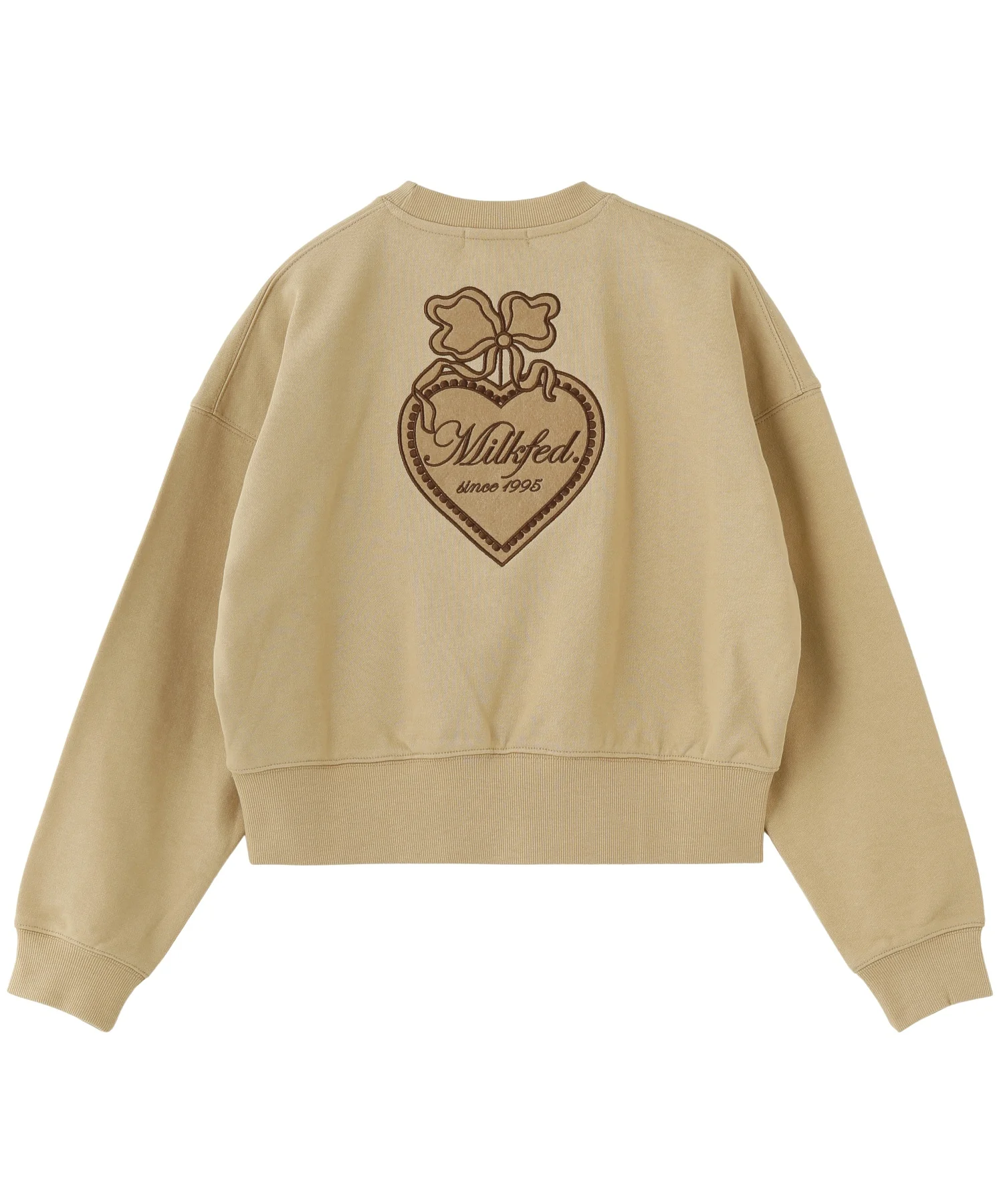 HEART RIBBON EMBLEM SHORT CREW SWEAT - Image 30