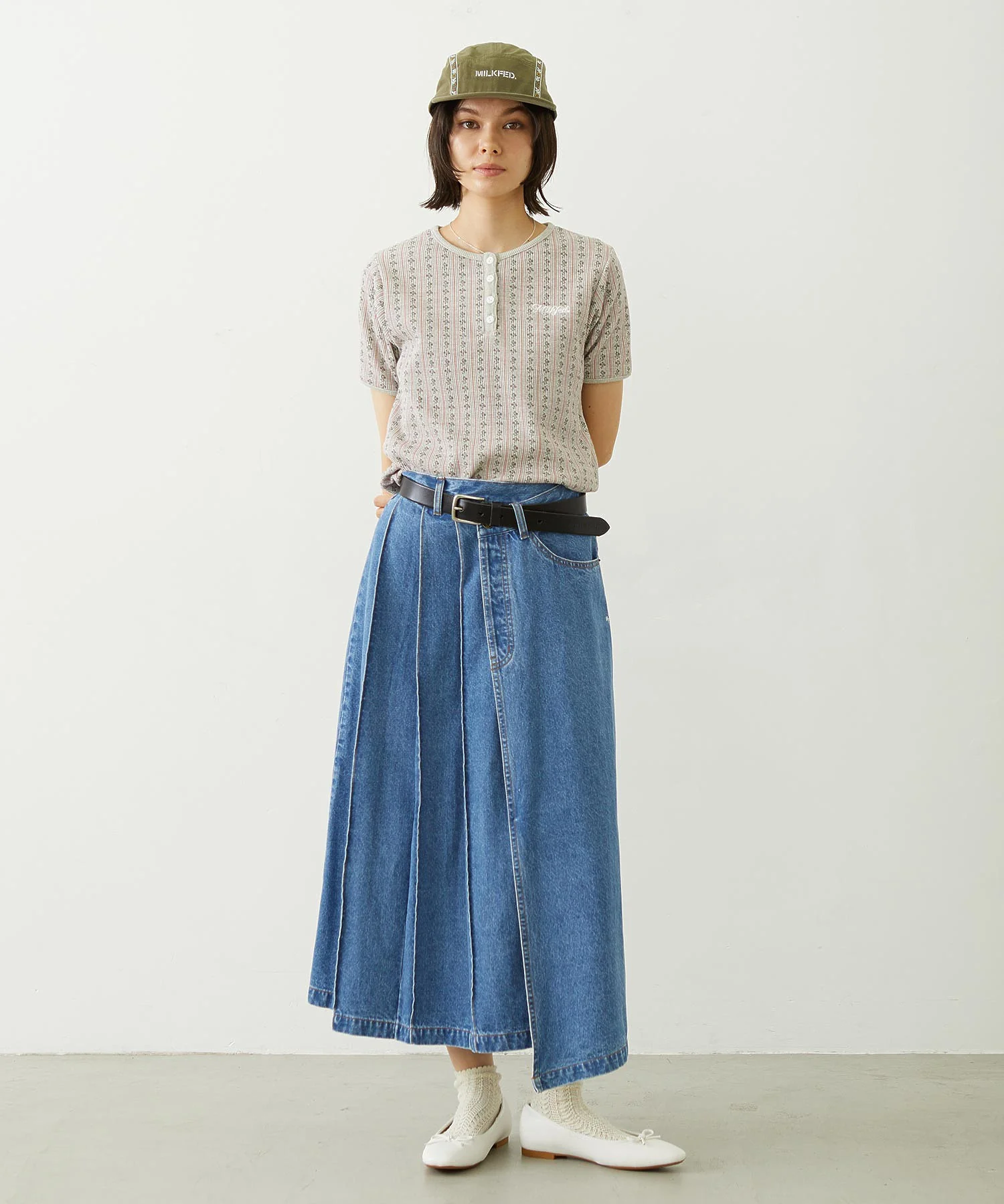 STRIPED FLOWER WAFFLE S/S TOP - Image 15