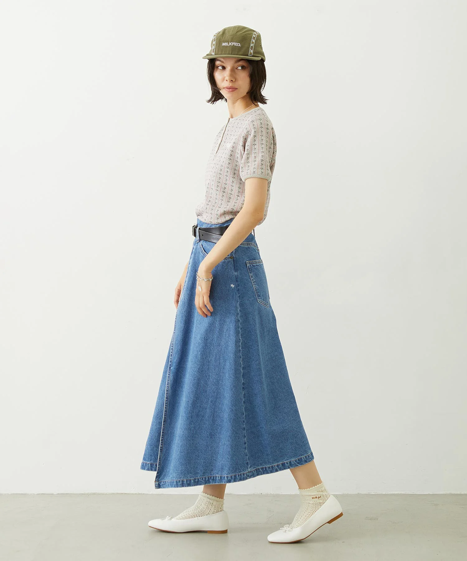 STRIPED FLOWER WAFFLE S/S TOP - Image 17