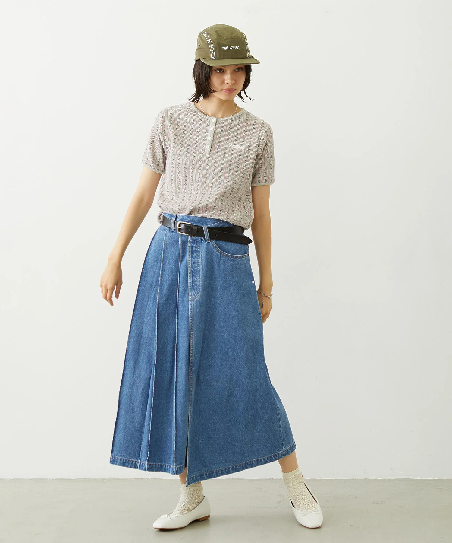 STRIPED FLOWER WAFFLE S/S TOP - Image 18