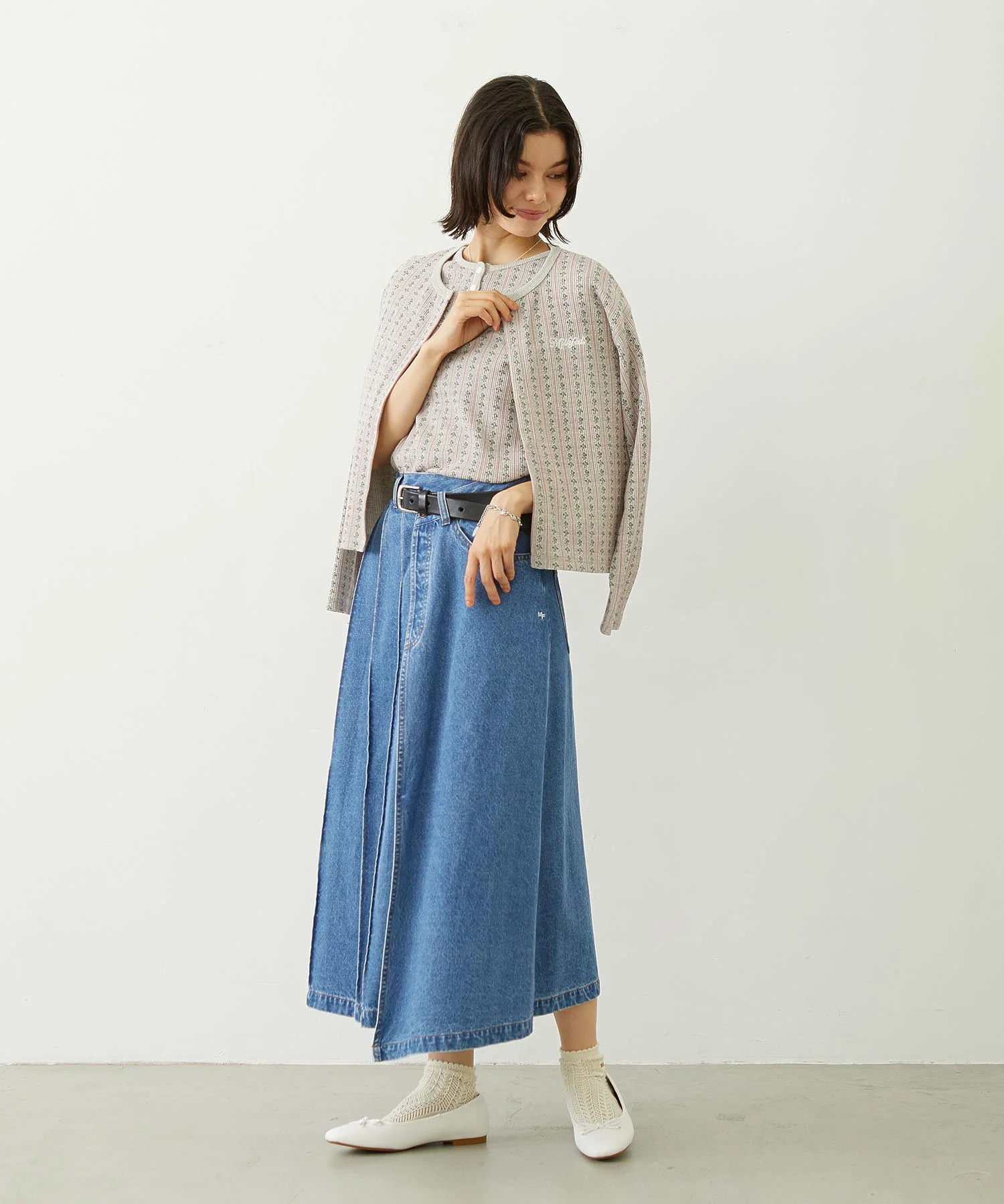 STRIPED FLOWER WAFFLE S/S TOP - Image 20
