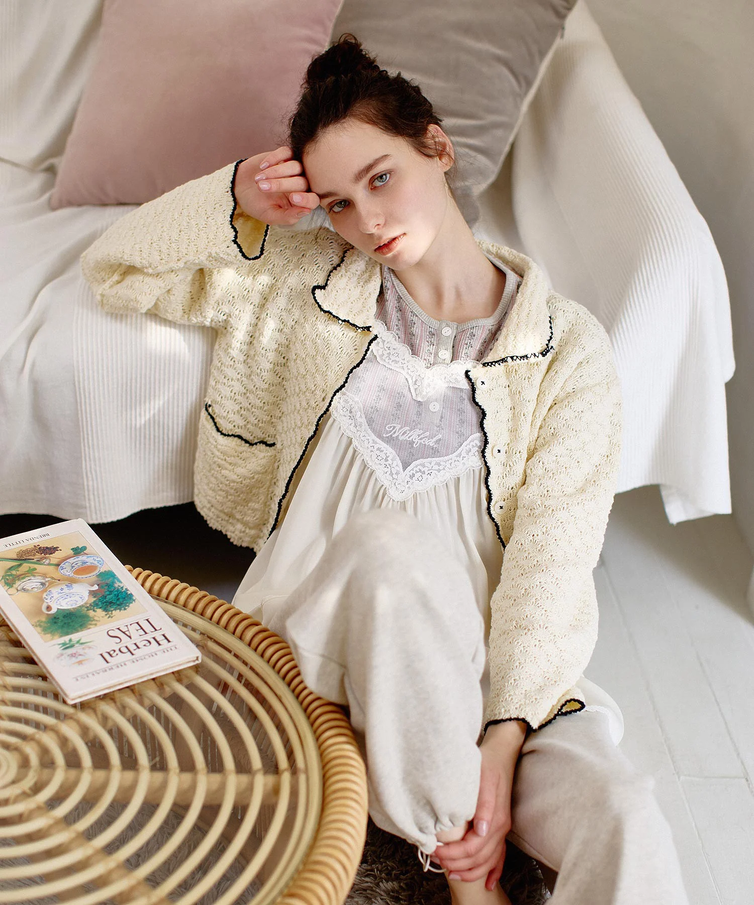 STRIPED FLOWER WAFFLE S/S TOP - Image 25