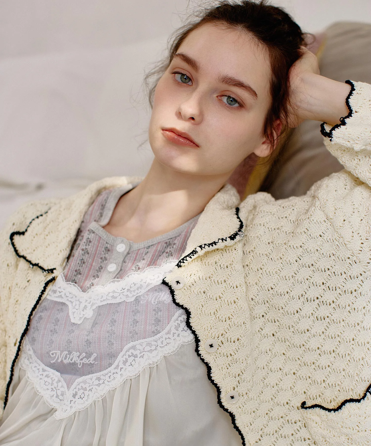 STRIPED FLOWER WAFFLE S/S TOP - Image 27