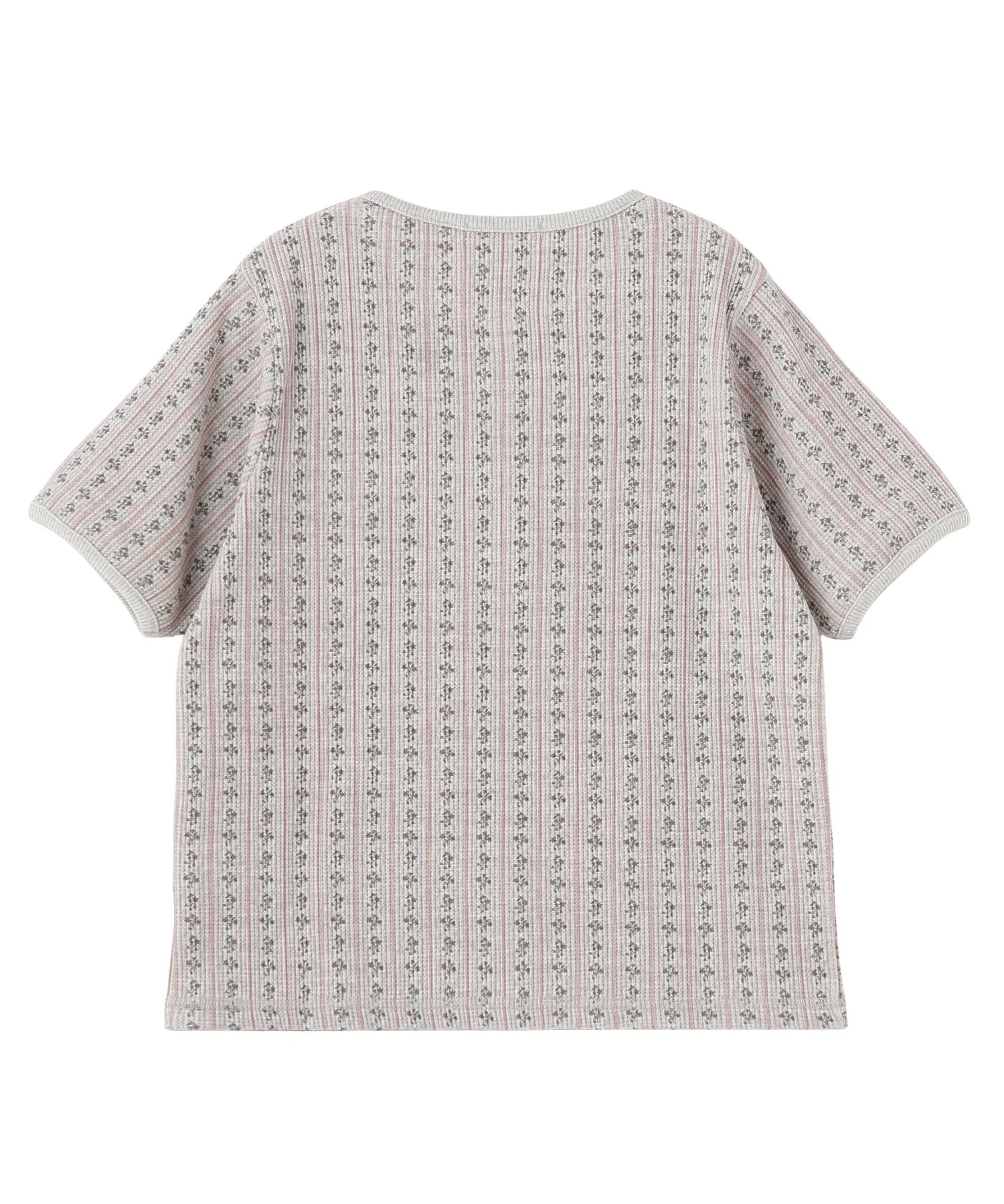 STRIPED FLOWER WAFFLE S/S TOP - Image 33