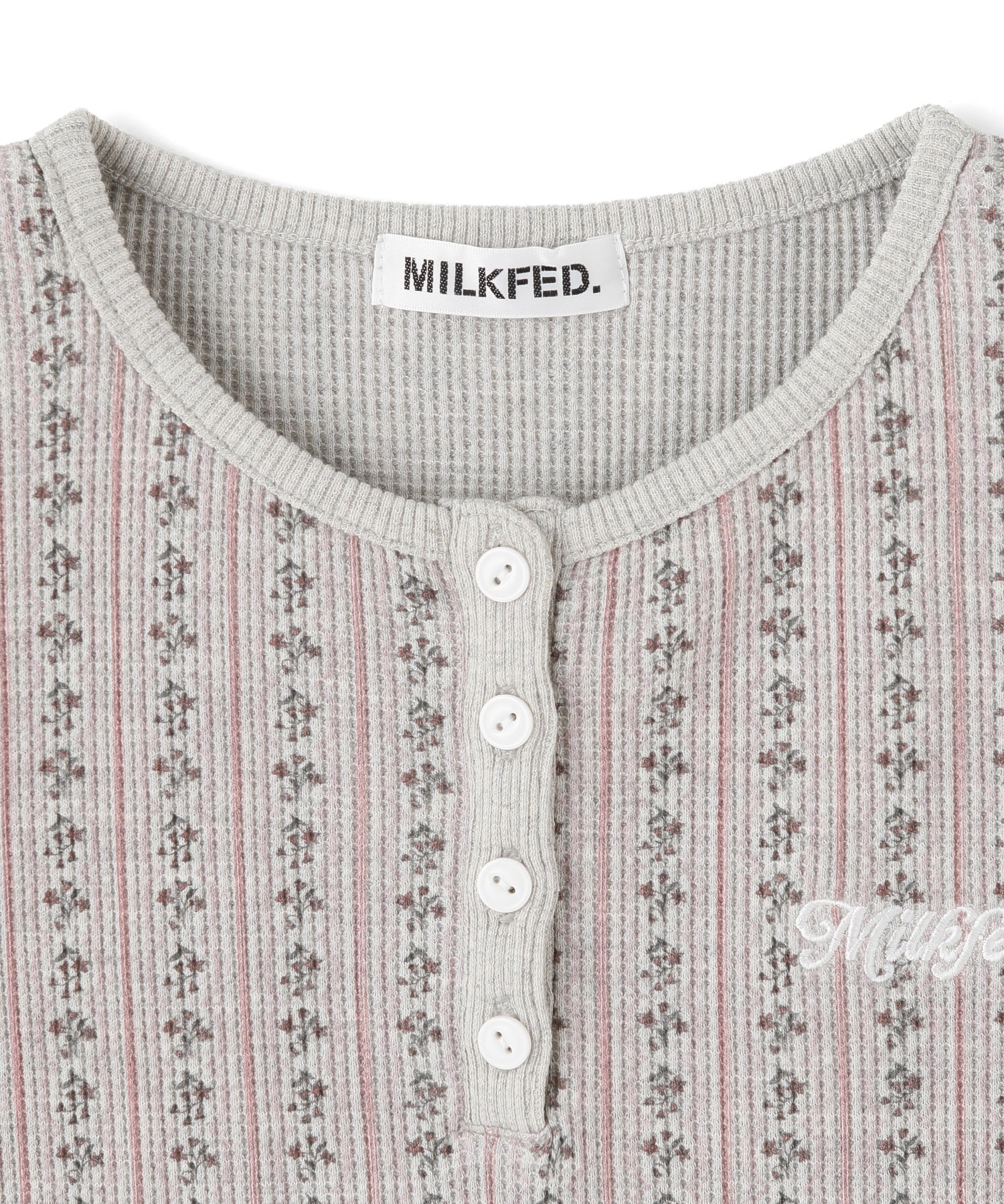 STRIPED FLOWER WAFFLE S/S TOP - Image 34