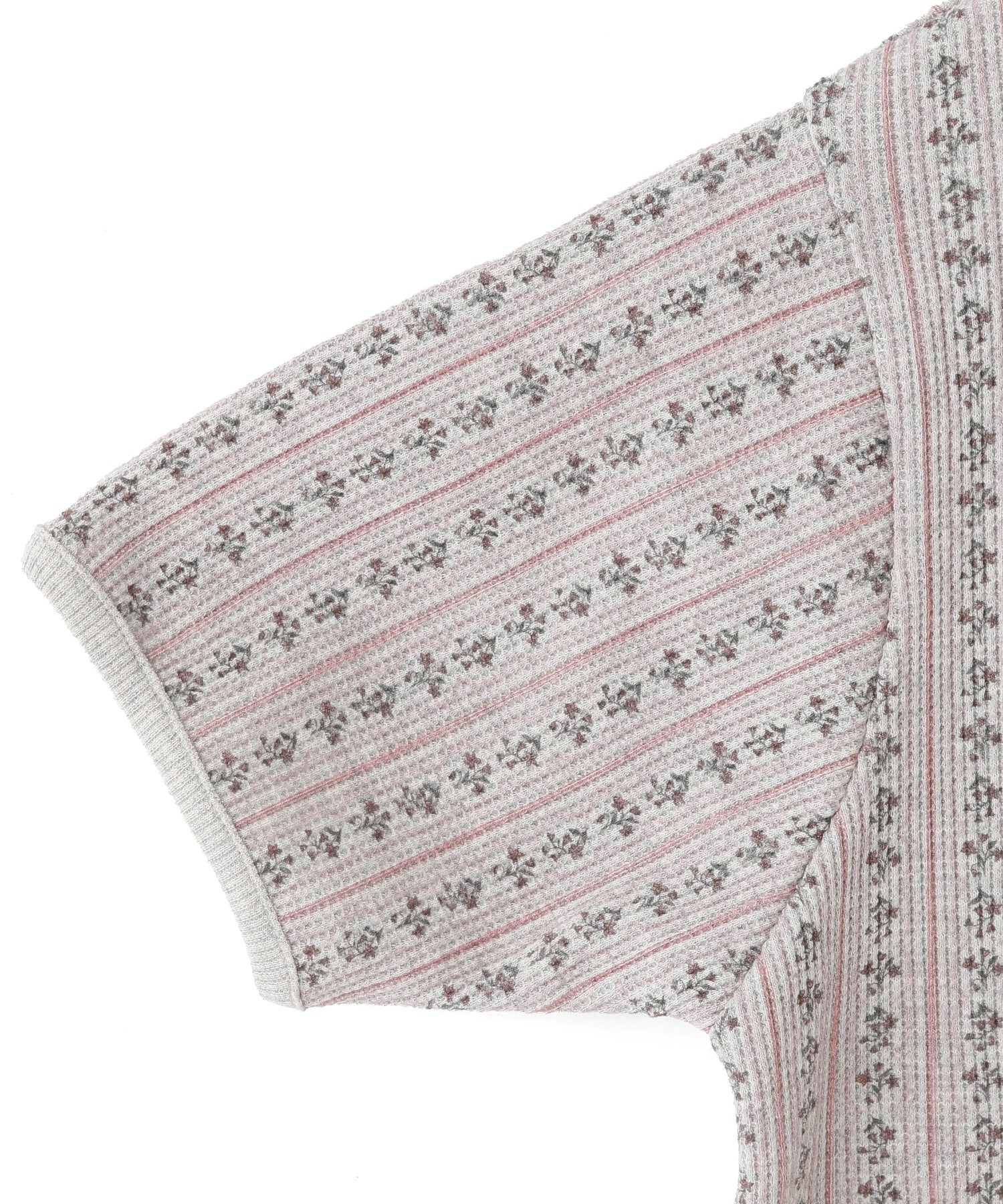 STRIPED FLOWER WAFFLE S/S TOP - Image 36