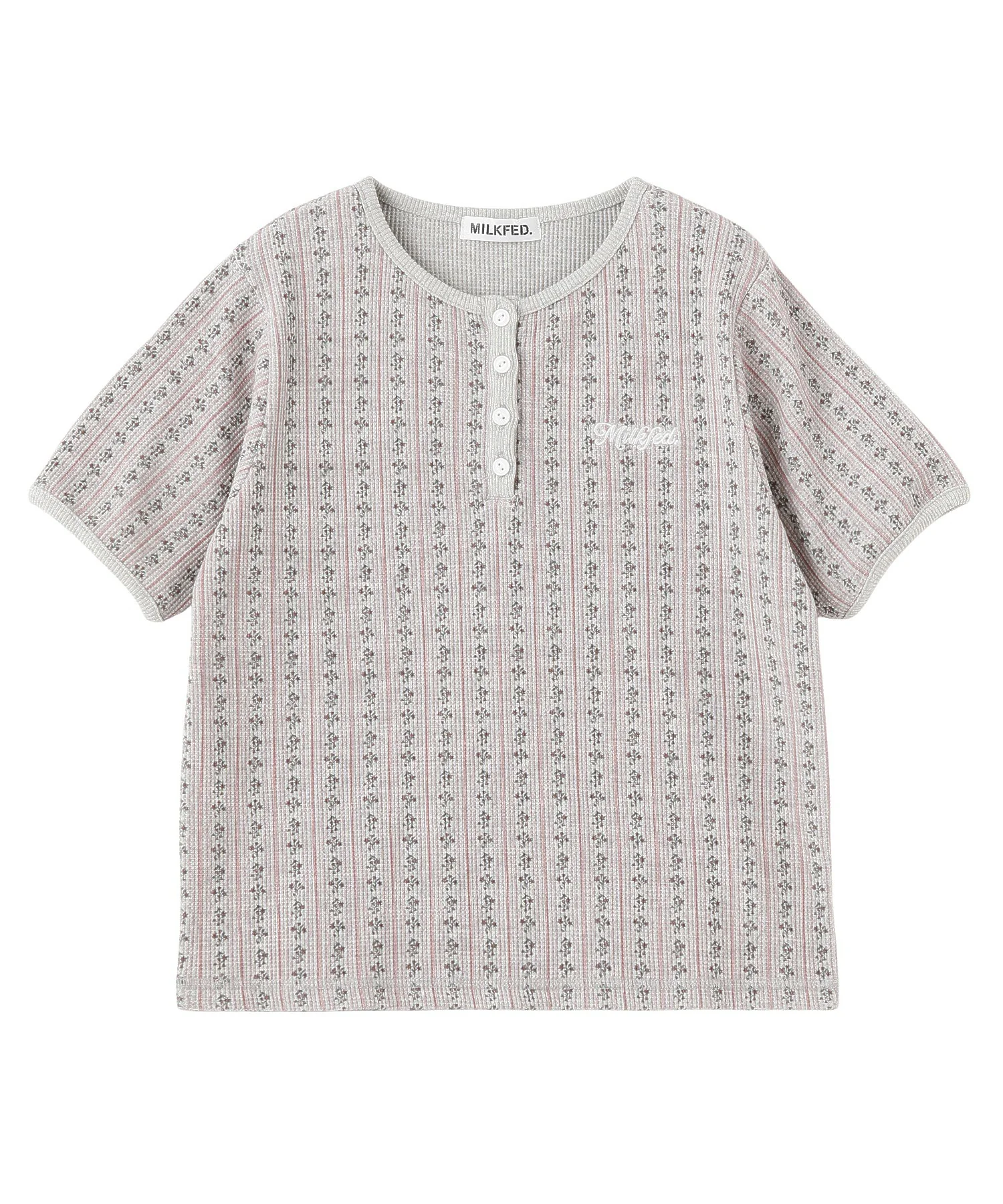 STRIPED FLOWER WAFFLE S/S TOP - Image 40