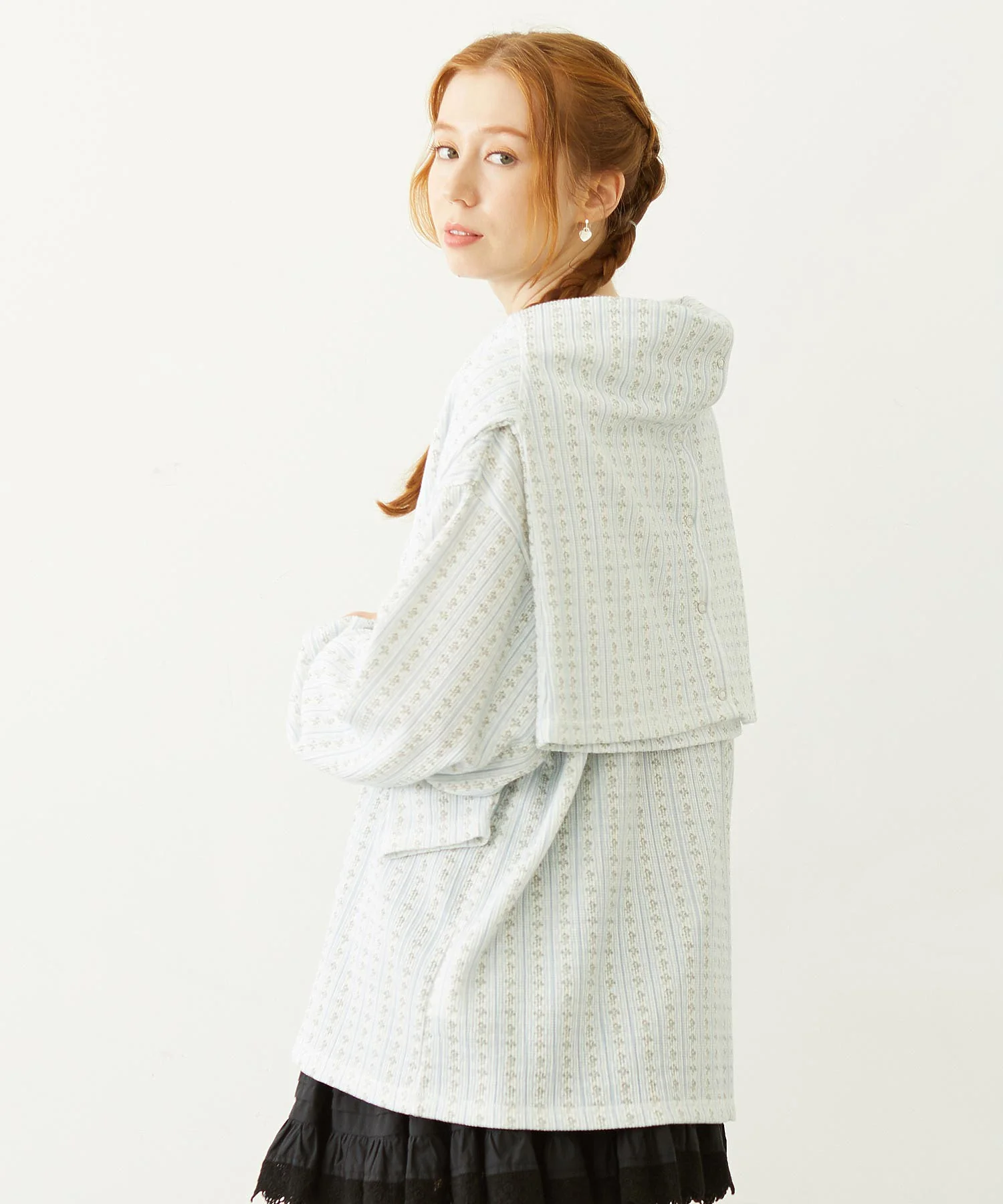 STRIPED FLOWER WAFFLE L/S TOP - Image 13
