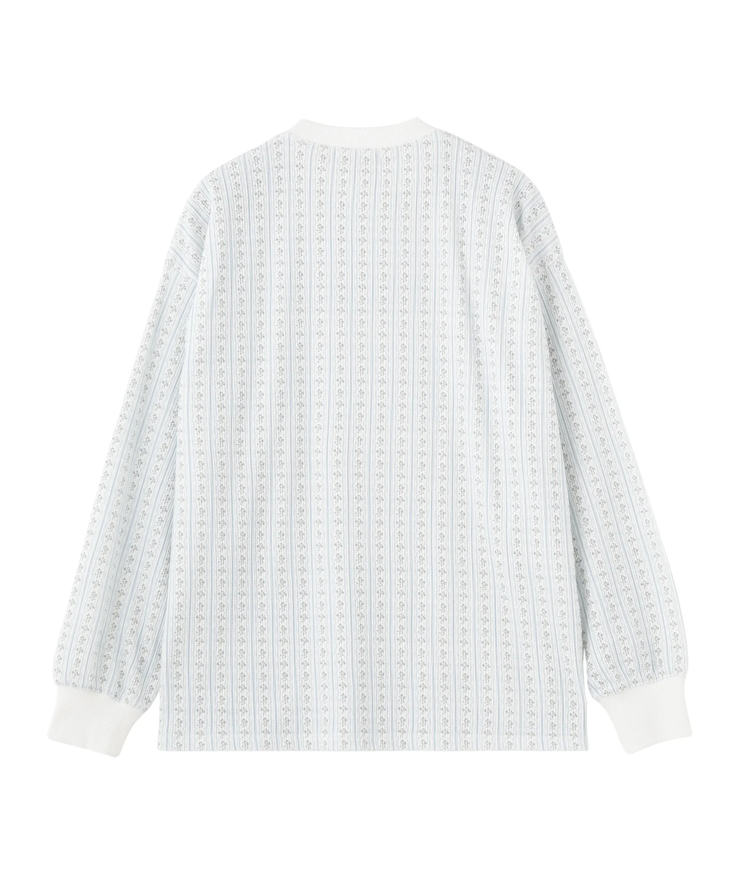 STRIPED FLOWER WAFFLE L/S TOP - Image 26