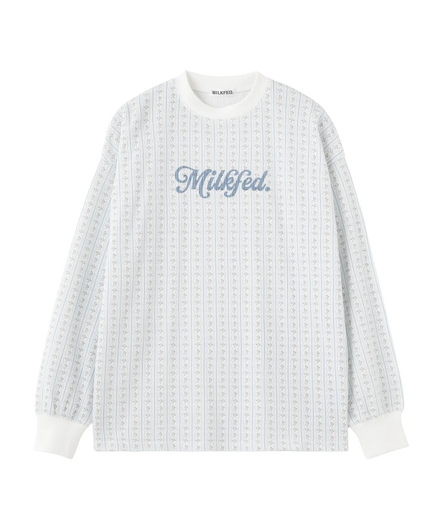 STRIPED FLOWER WAFFLE L/S TOP - Image 34