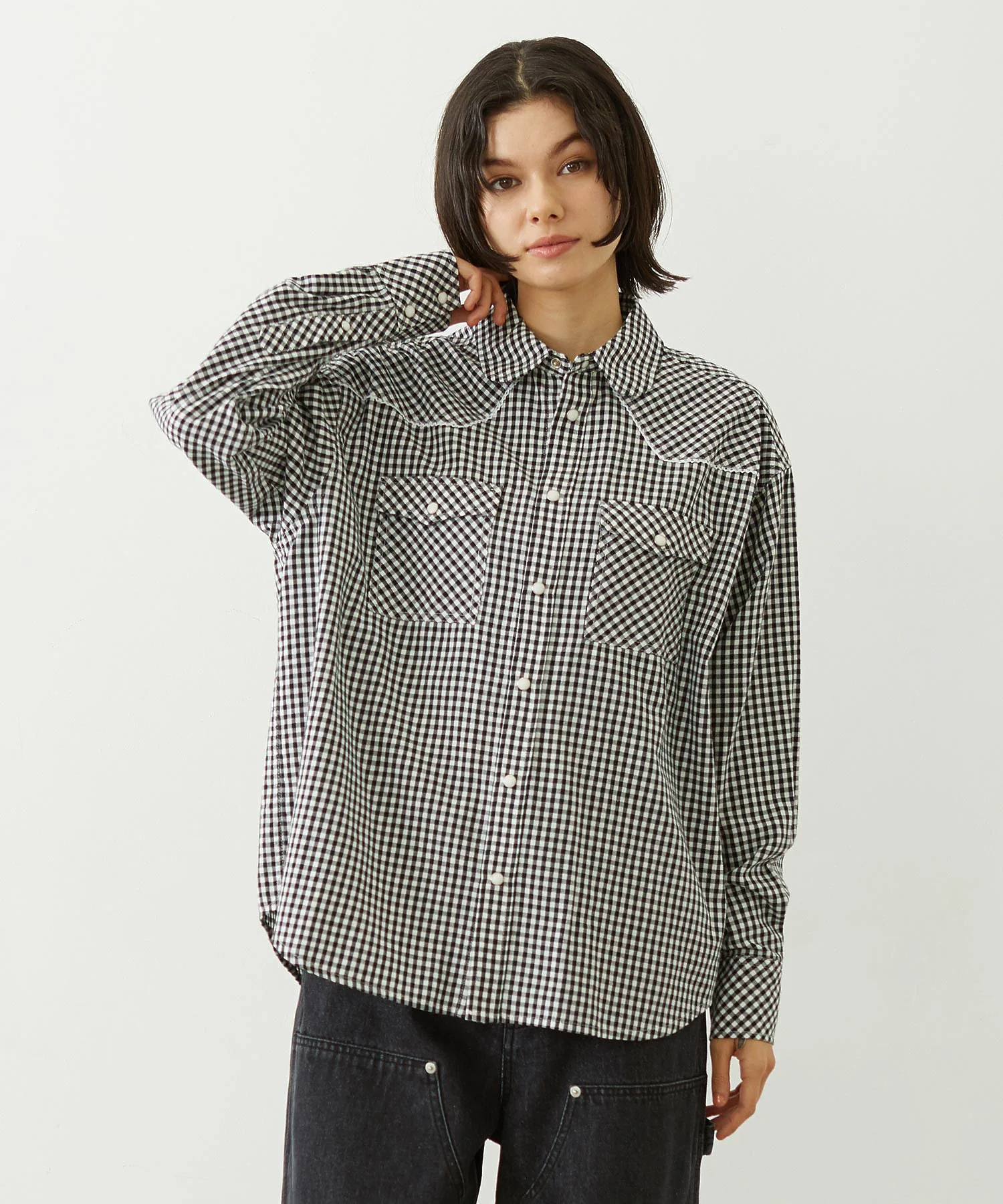 CHECKERED WESTERN SHIRT - Image 3