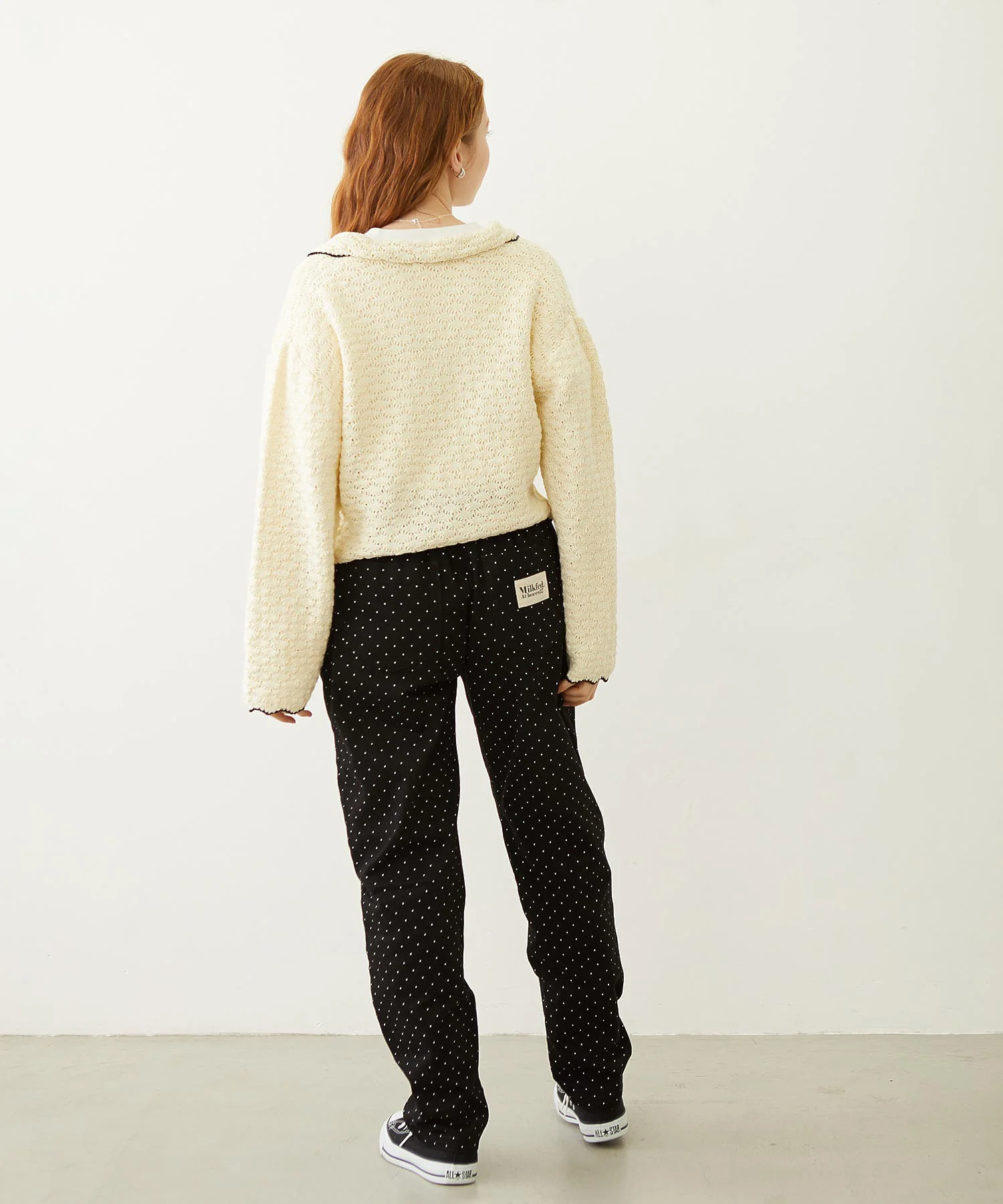 OPEN COLLAR CONTRAST TRIM KNIT CARDIGAN - Image 11