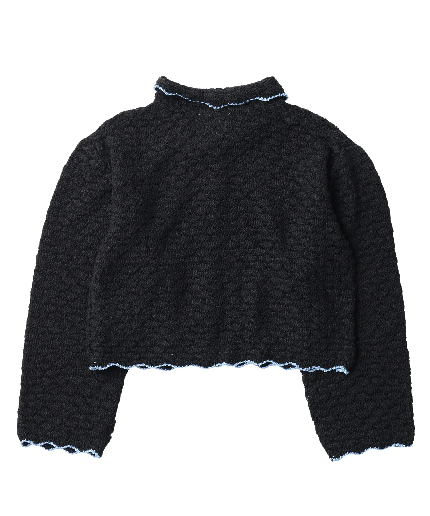 OPEN COLLAR CONTRAST TRIM KNIT CARDIGAN - Image 37