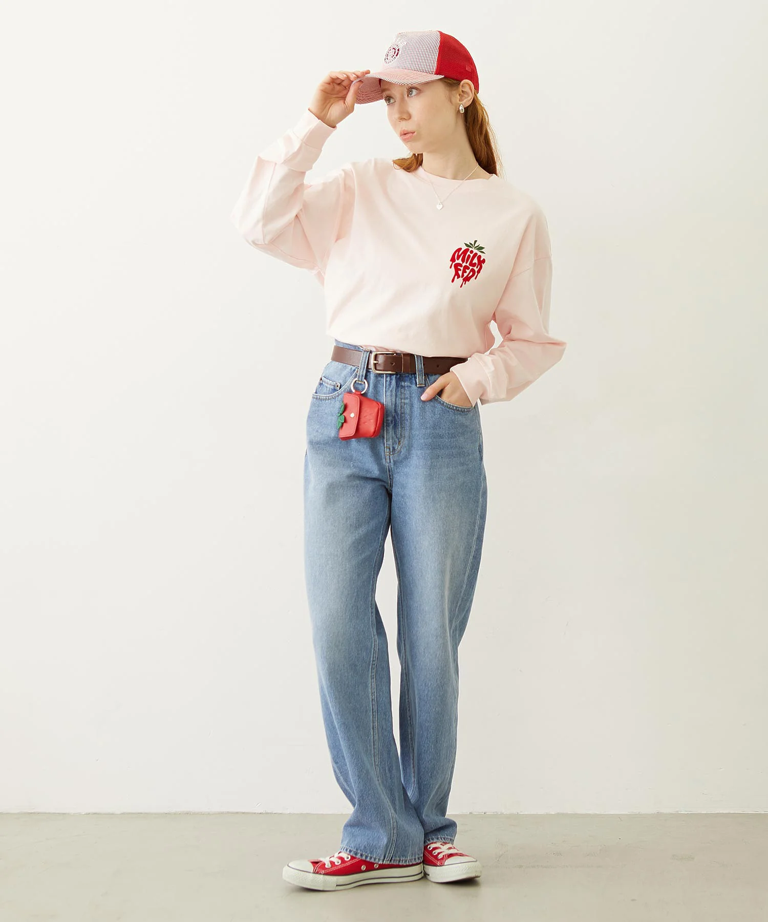 MILKFED. EMBROIDERED DENIM PANTS - Image 10