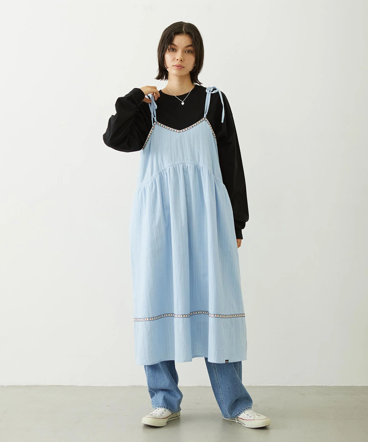 MILKFED. EMBROIDERED DENIM PANTS - Image 41
