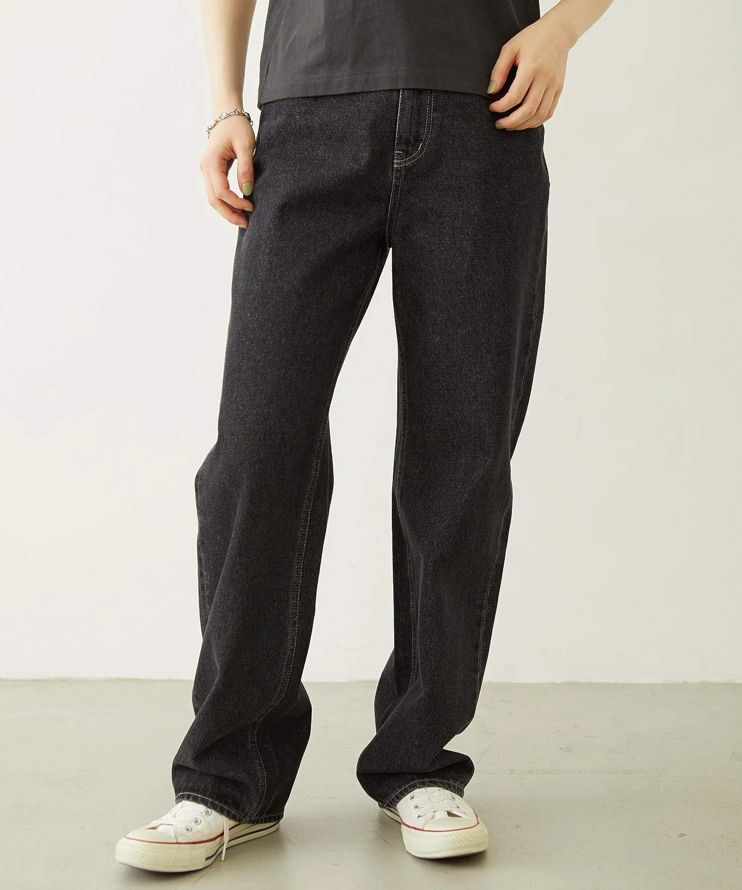 MILKFED. EMBROIDERED DENIM PANTS - Image 48