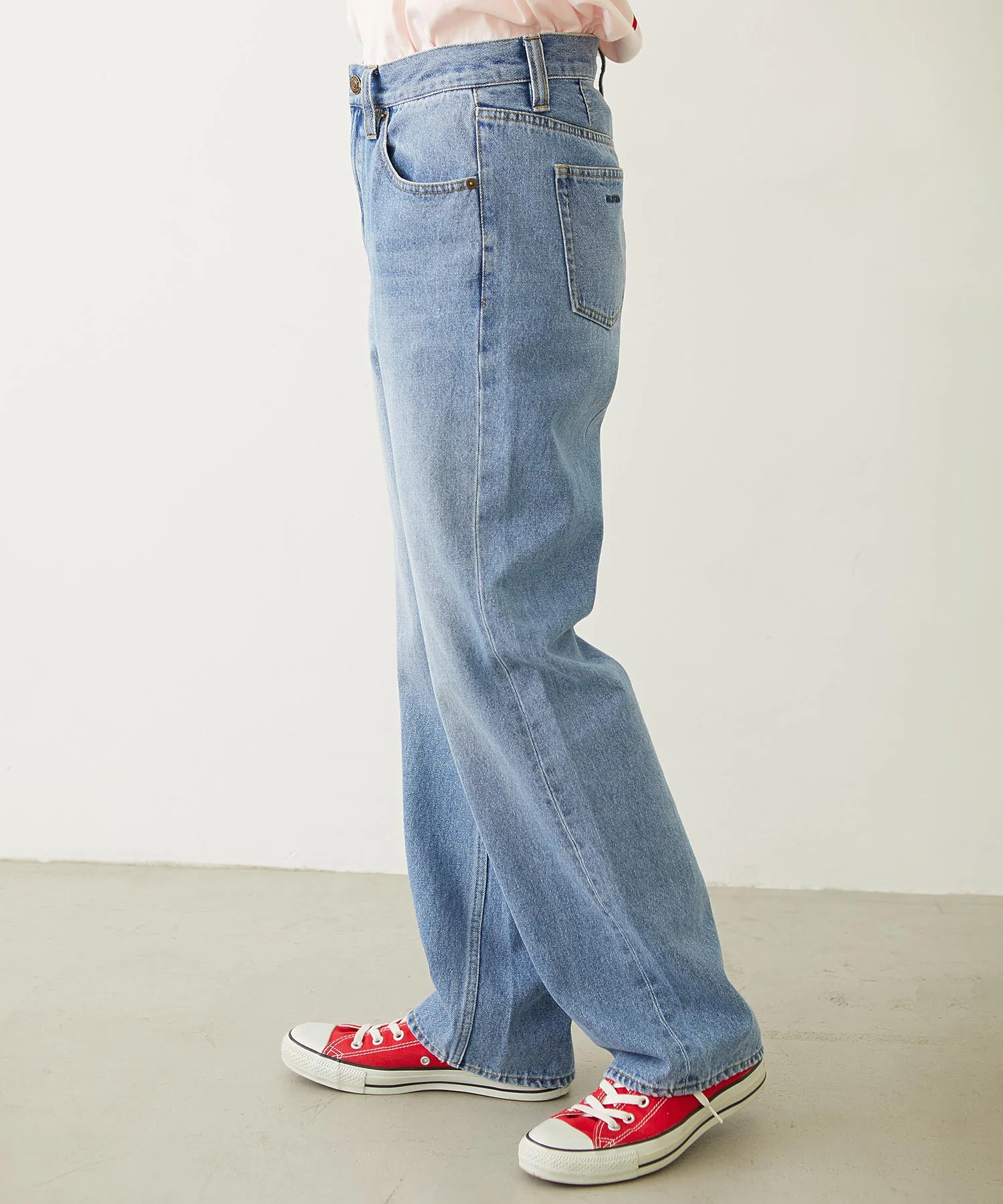 MILKFED. EMBROIDERED DENIM PANTS - Image 5
