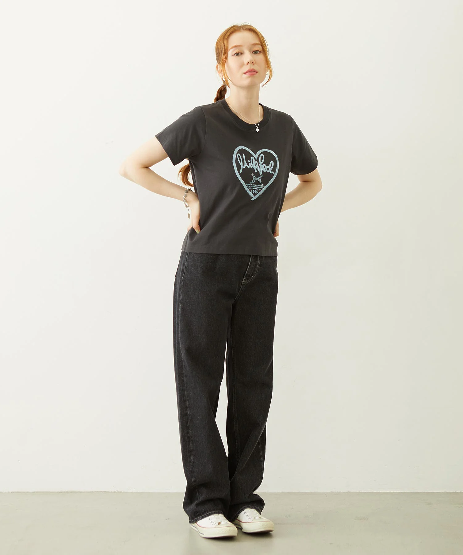 MILKFED. EMBROIDERED DENIM PANTS - Image 53
