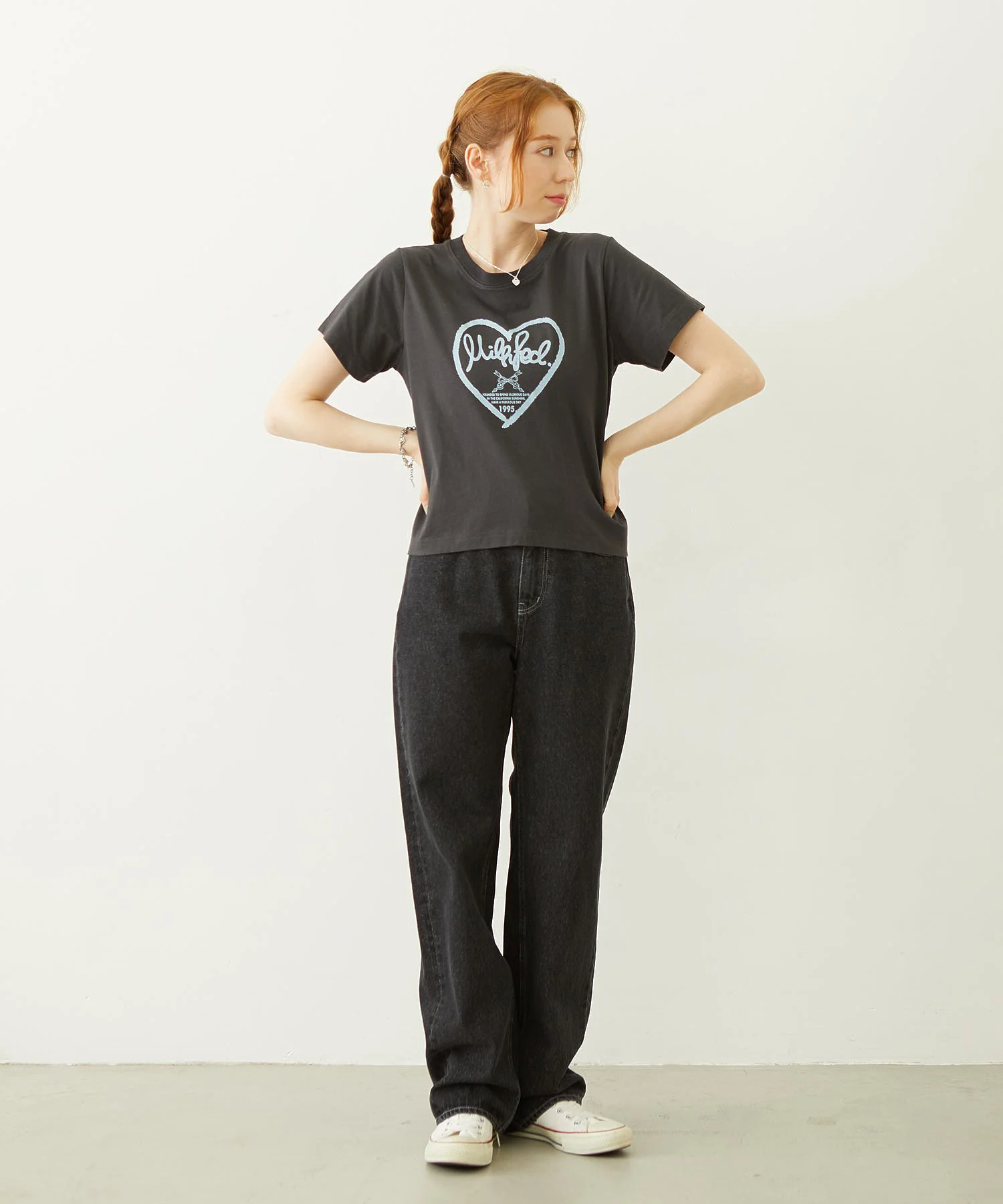 MILKFED. EMBROIDERED DENIM PANTS - Image 55