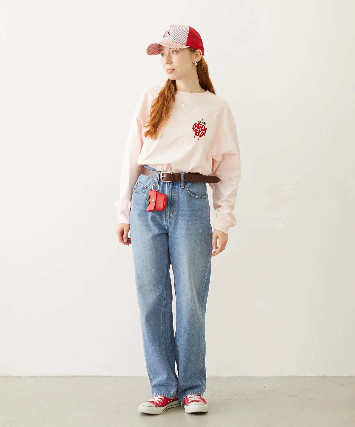 MILKFED. EMBROIDERED DENIM PANTS - Image 9