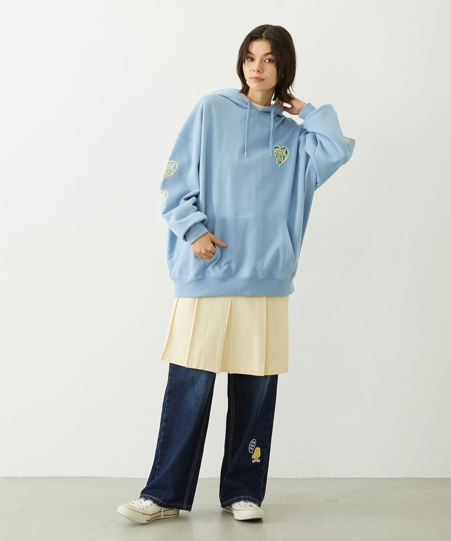 DOODLE EMBROIDERED DENIM PANTS - Image 33