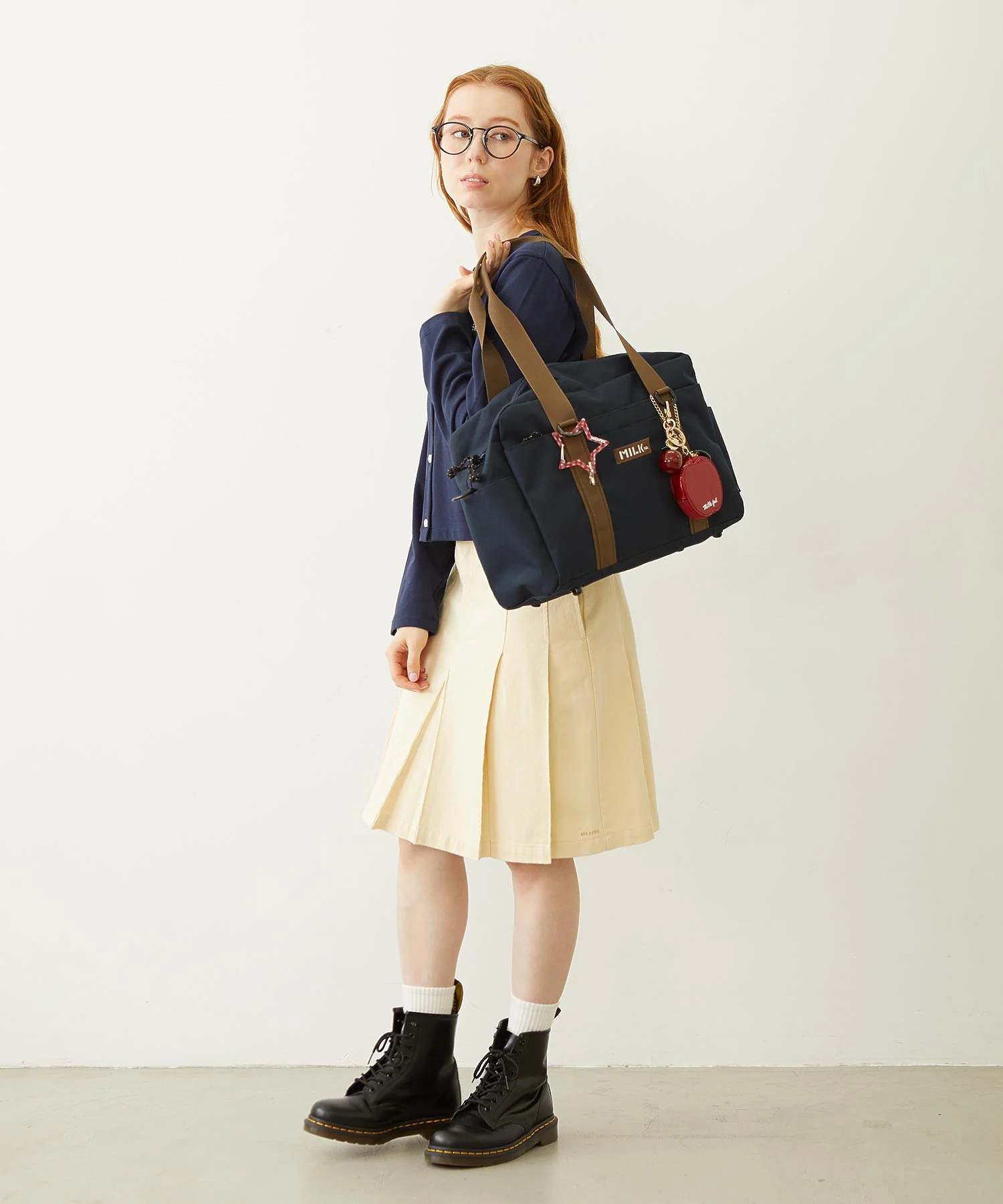 PLEATED DENIM SKIRT - Image 46