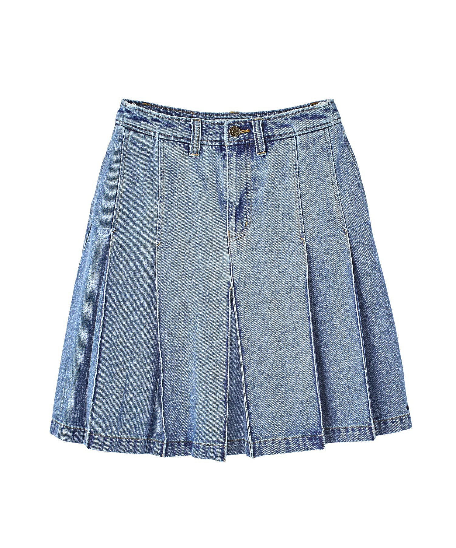PLEATED DENIM SKIRT - Image 82