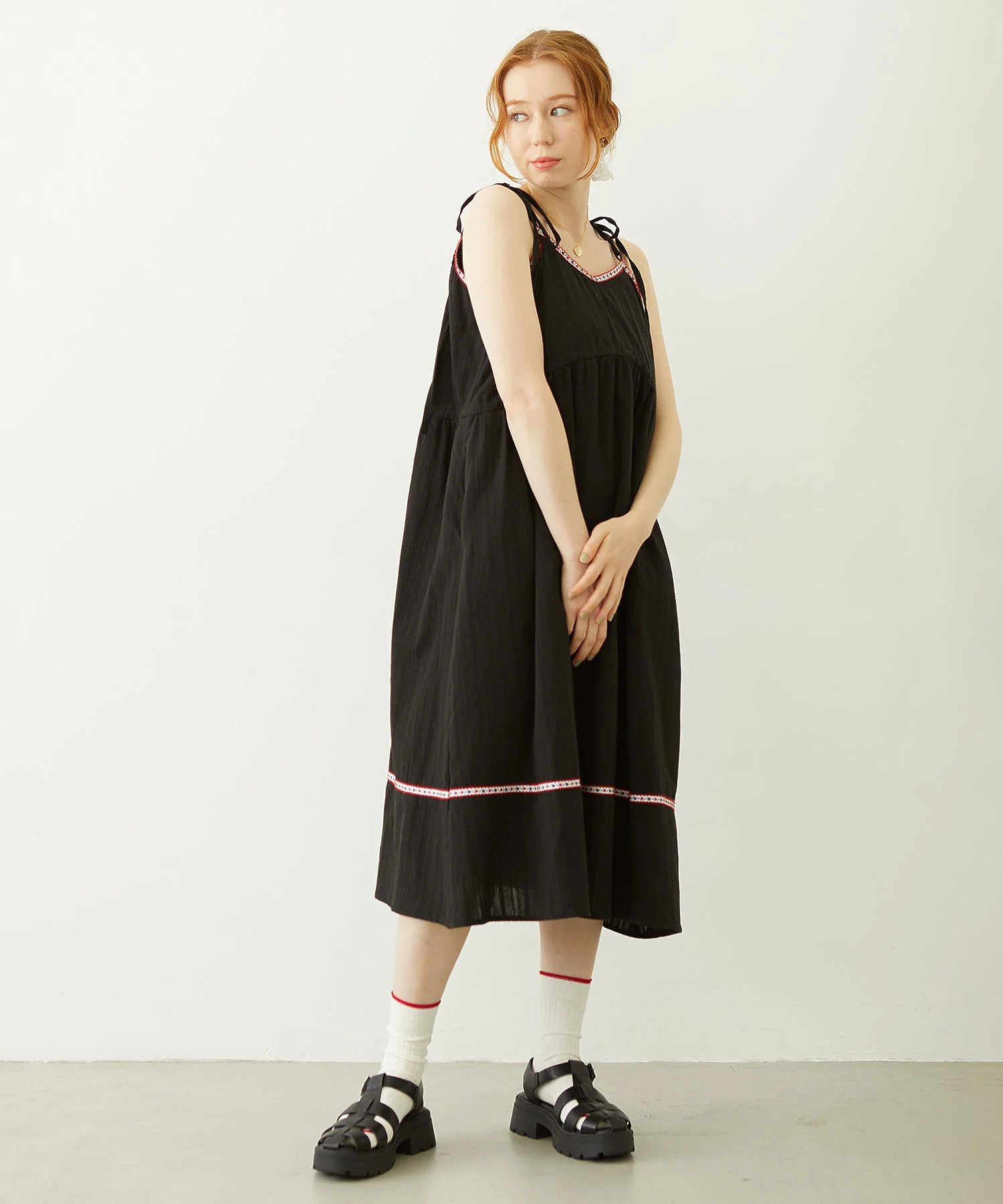 TYROLEAN TAPE CAMI DRESS - Image 25