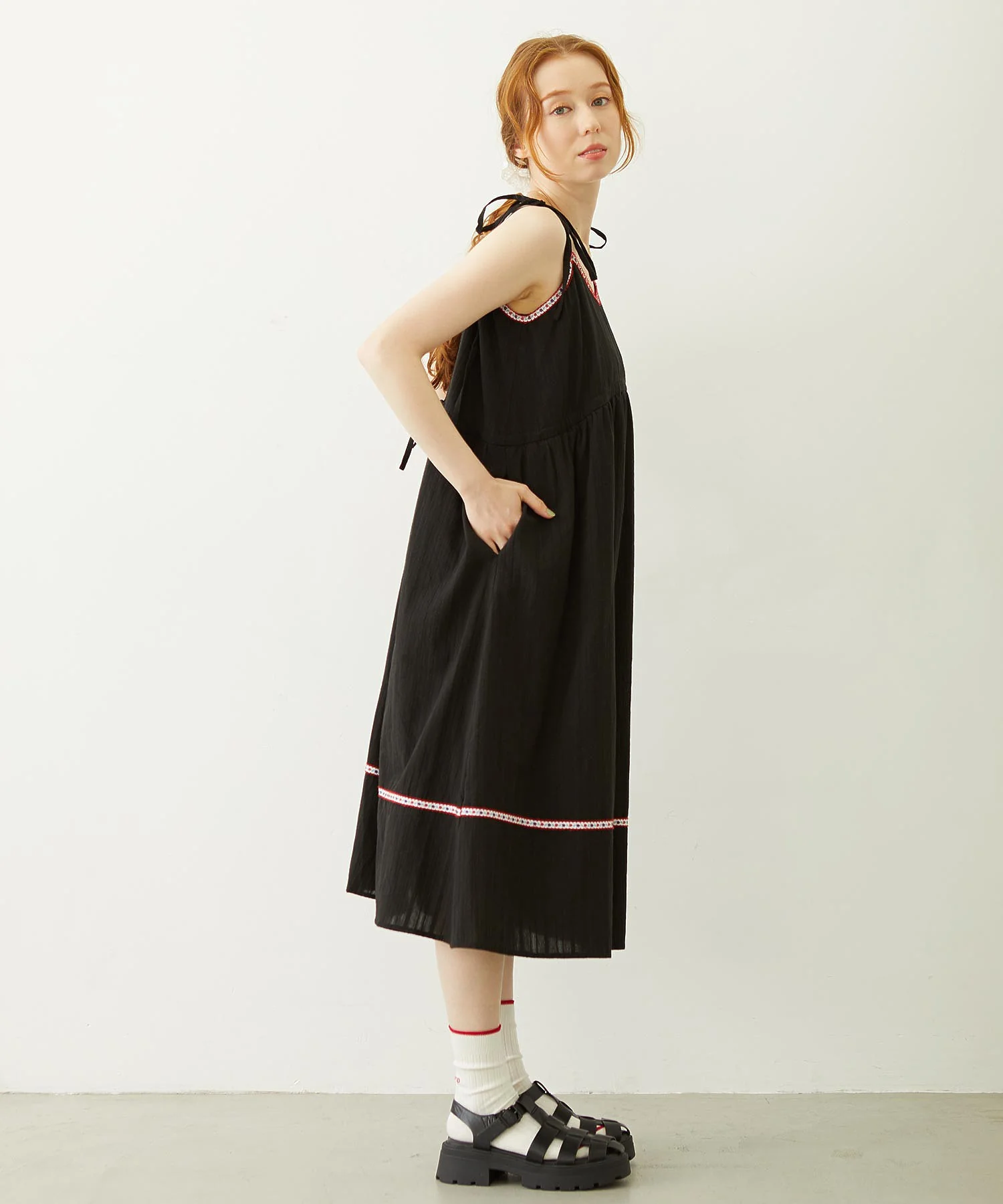TYROLEAN TAPE CAMI DRESS - Image 33