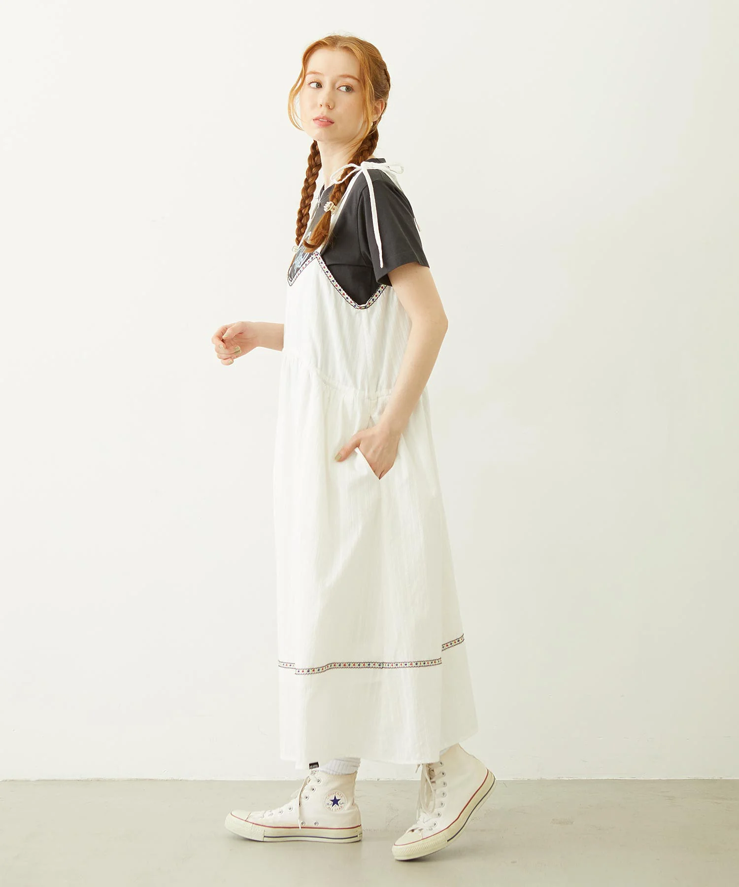 TYROLEAN TAPE CAMI DRESS - Image 7