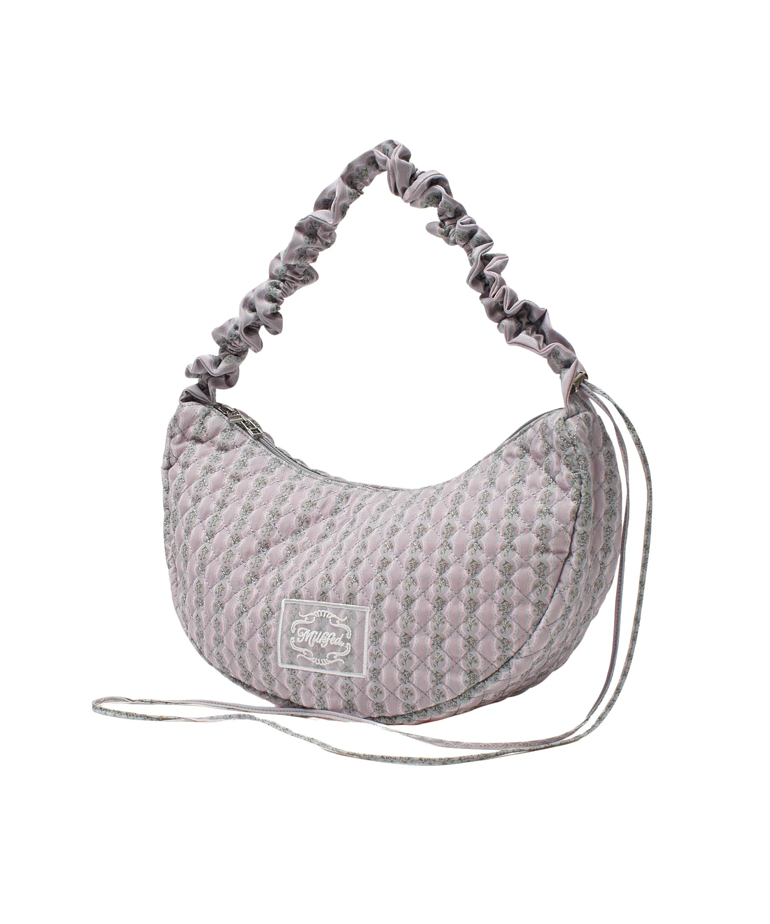 STRIPED FLOWER QUILTED SHOULDER BAG - Image 6