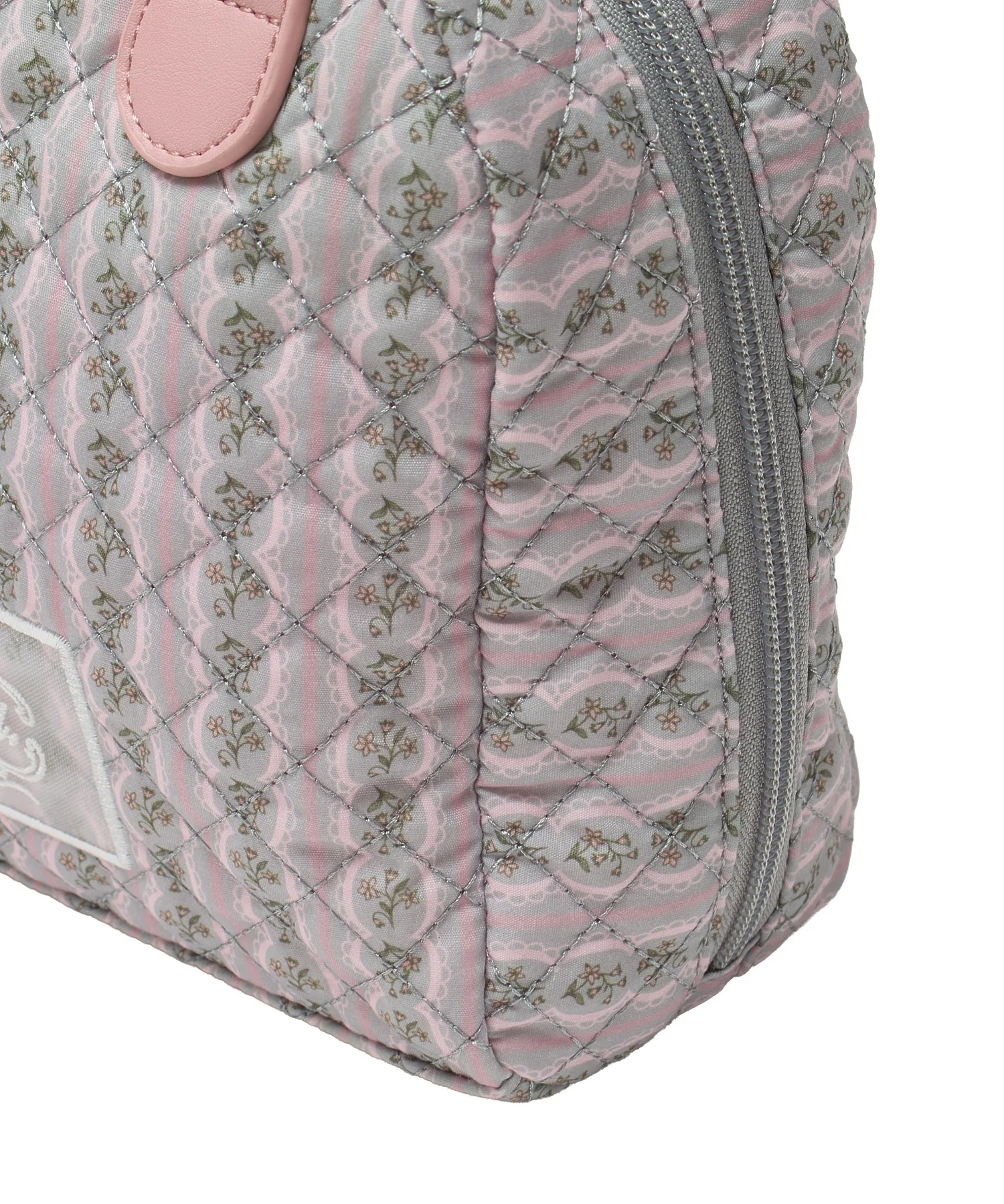 STRIPED FLOWER QUILTED BAG - Image 12